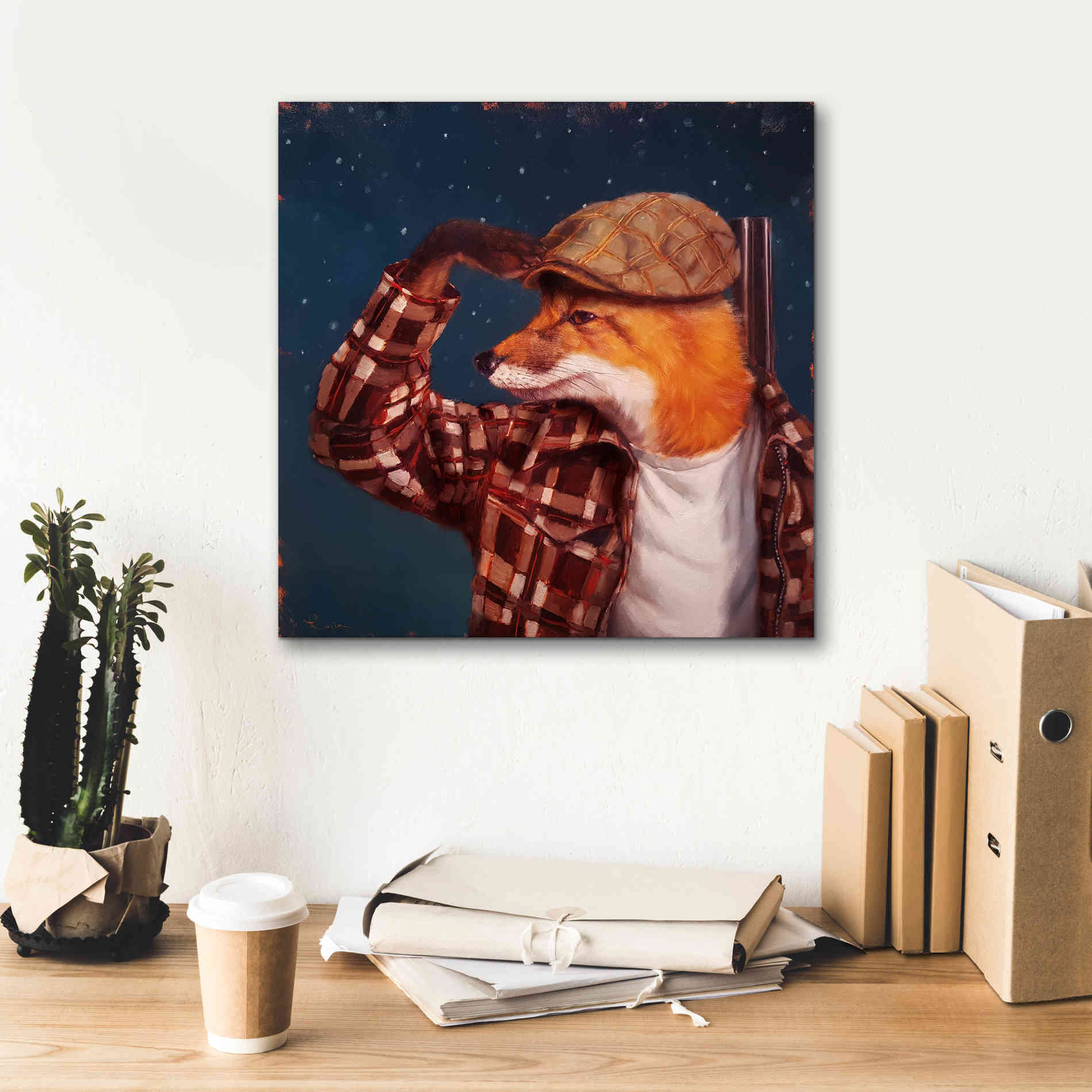 'Fox Hunt' by Lucia Heffernan, Canvas Wall Art,18x18