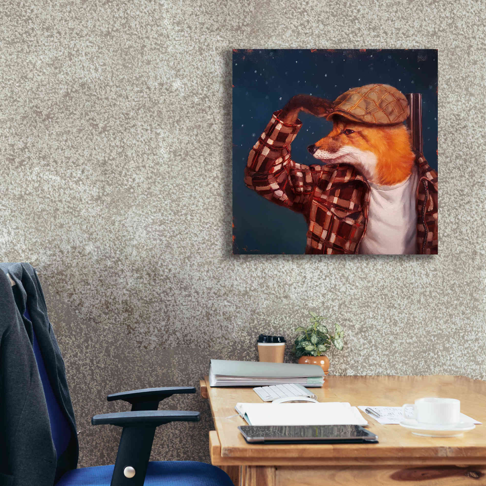 'Fox Hunt' by Lucia Heffernan, Canvas Wall Art,26x26