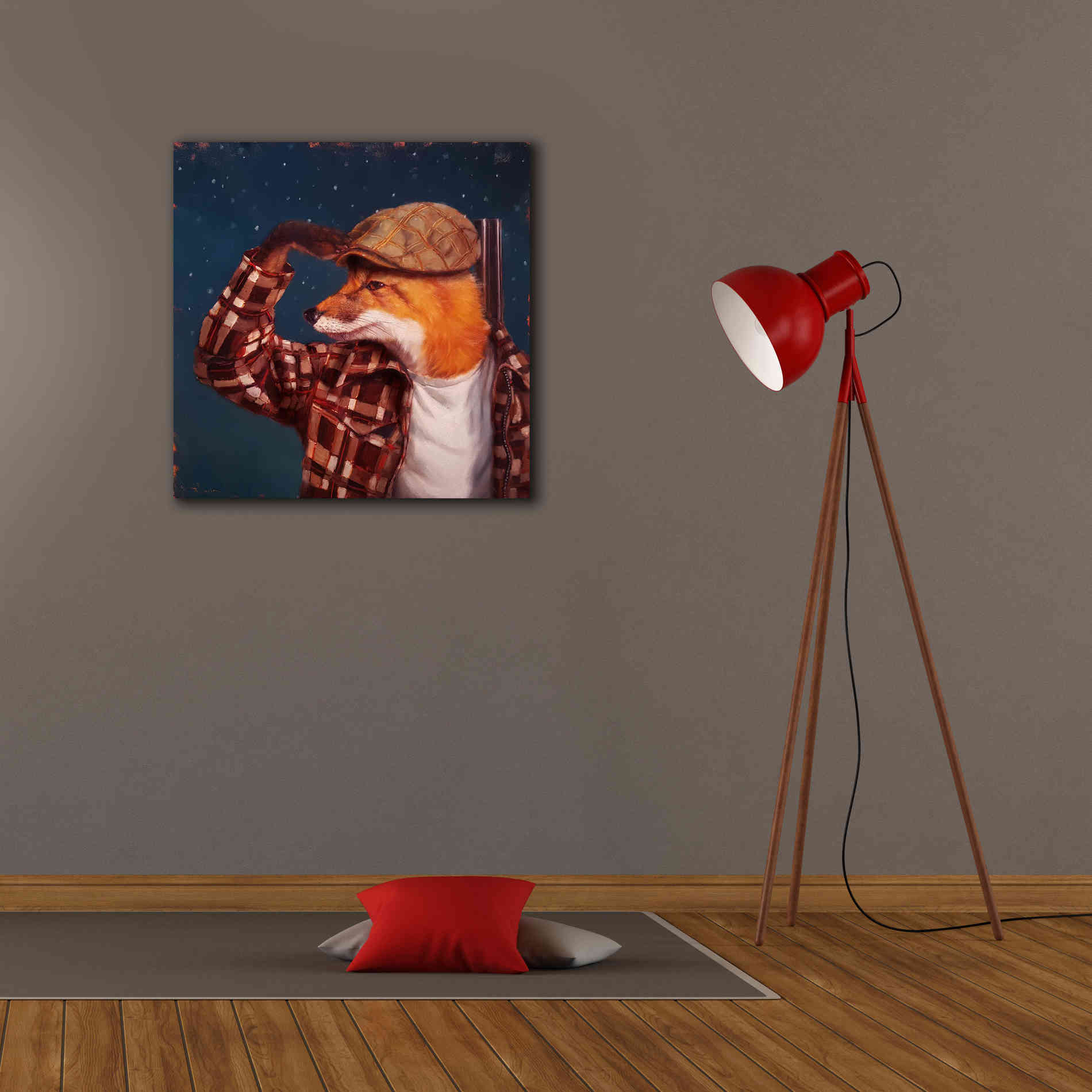 'Fox Hunt' by Lucia Heffernan, Canvas Wall Art,26x26