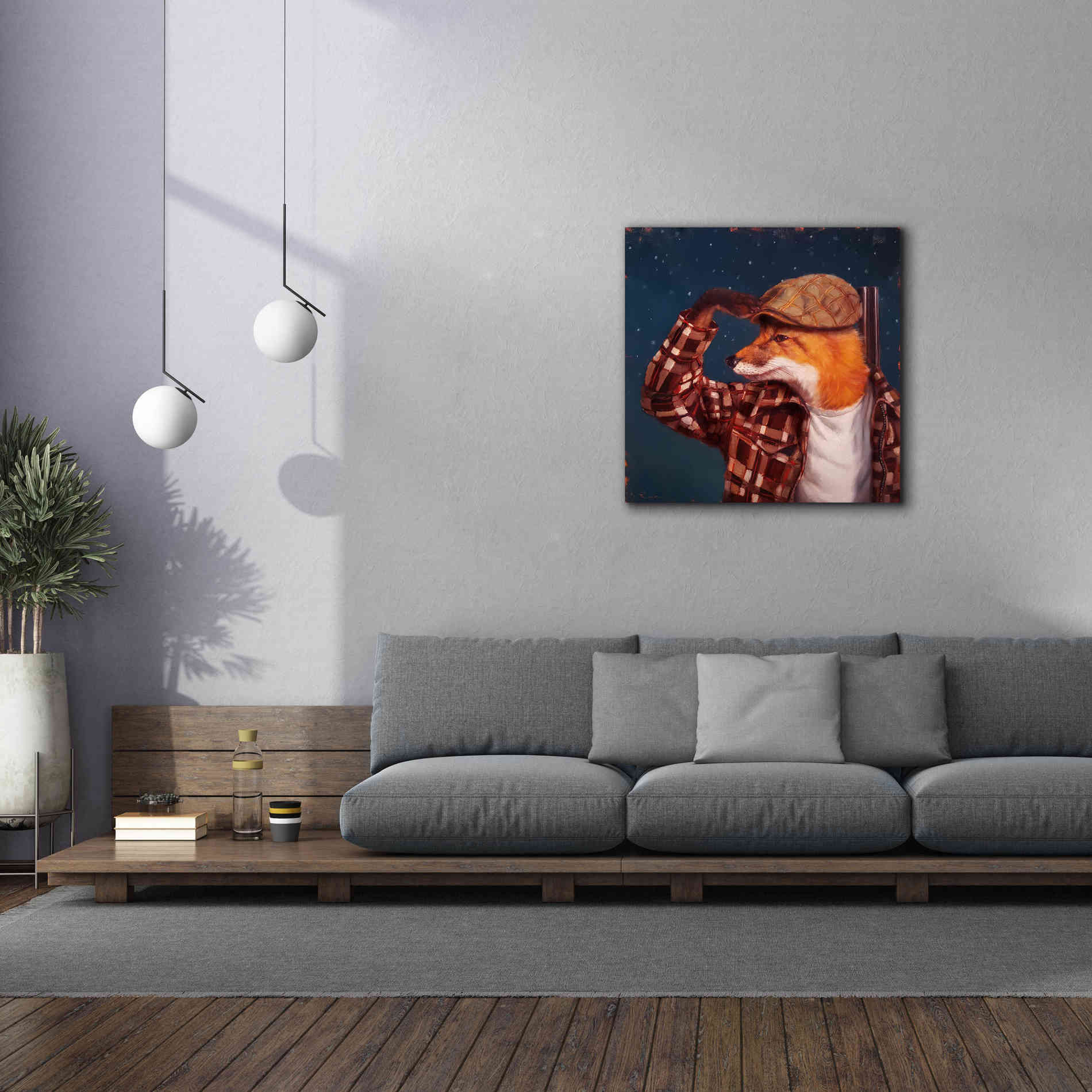 'Fox Hunt' by Lucia Heffernan, Canvas Wall Art,37x37