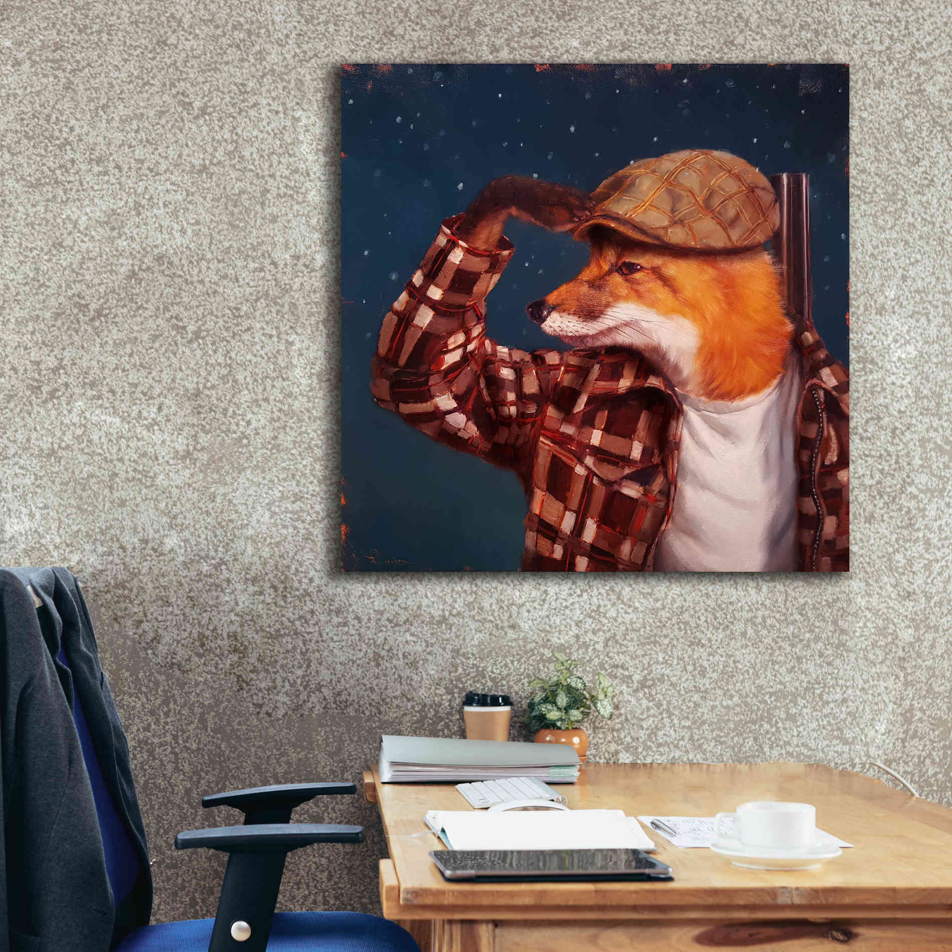 'Fox Hunt' by Lucia Heffernan, Canvas Wall Art,37x37