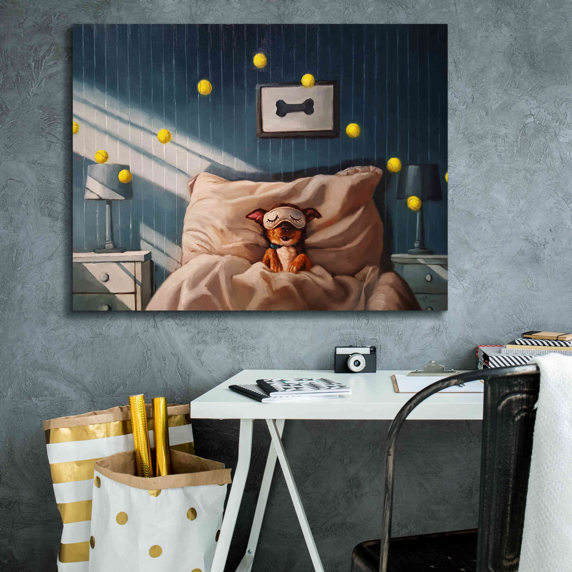 'Bentleyâ€™s Dream' by Lucia Heffernan, Canvas Wall Art,34x26