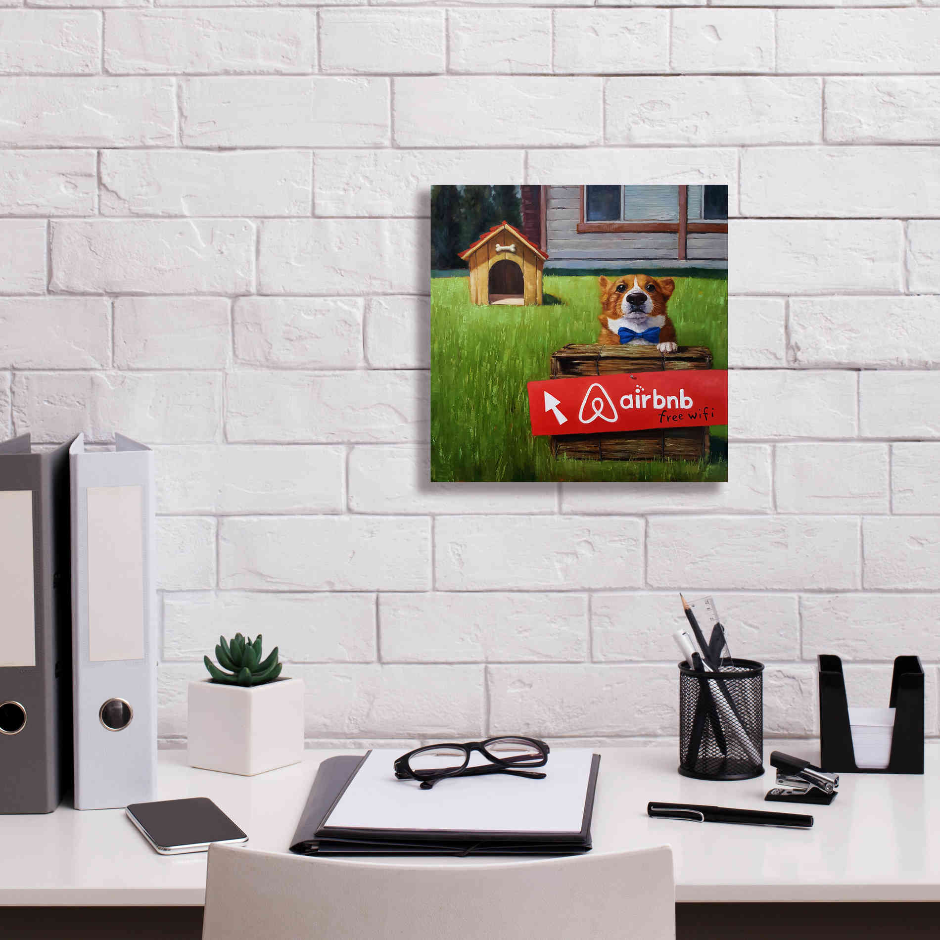 'K9 BNB' by Lucia Heffernan, Canvas Wall Art,12x12