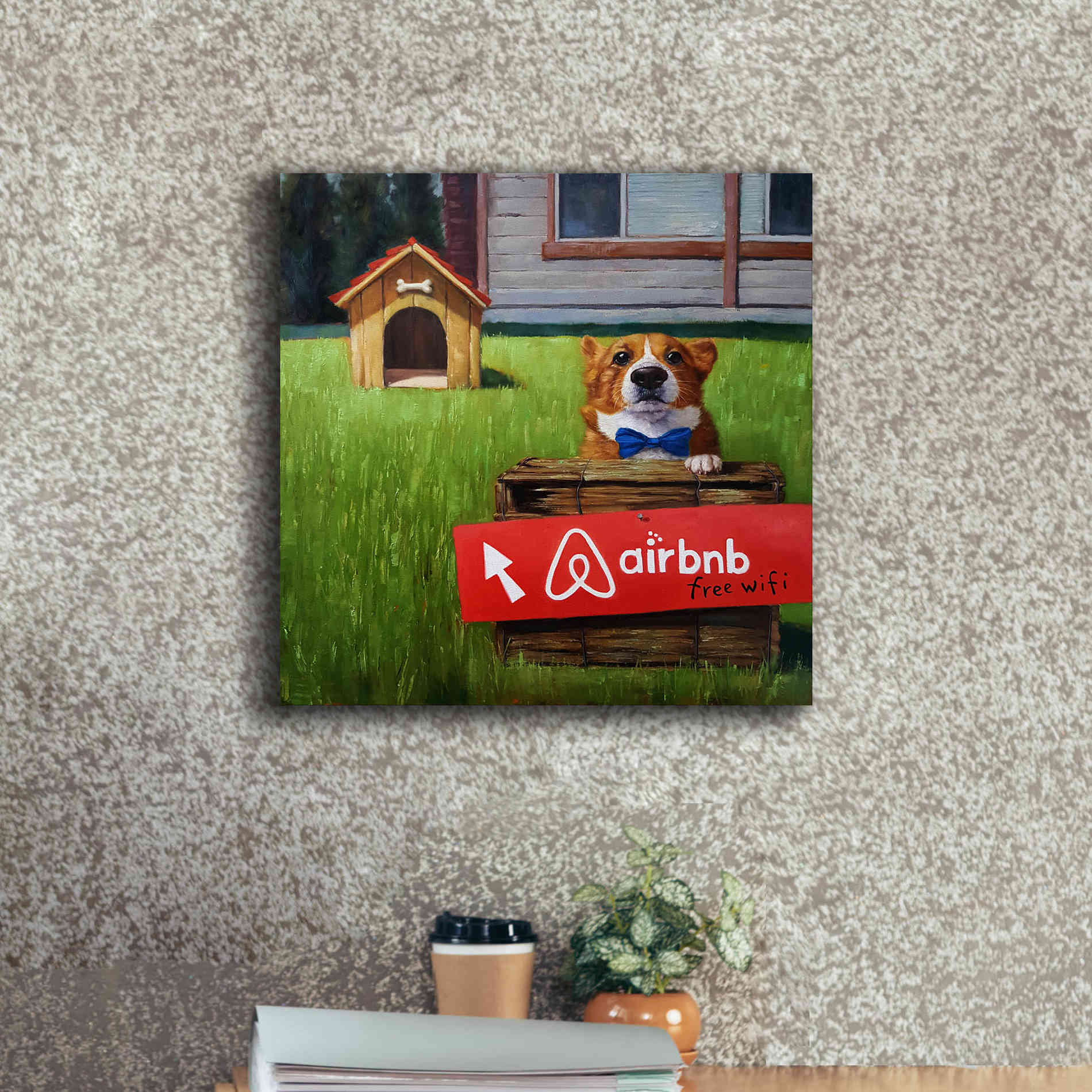 'K9 BNB' by Lucia Heffernan, Canvas Wall Art,18x18