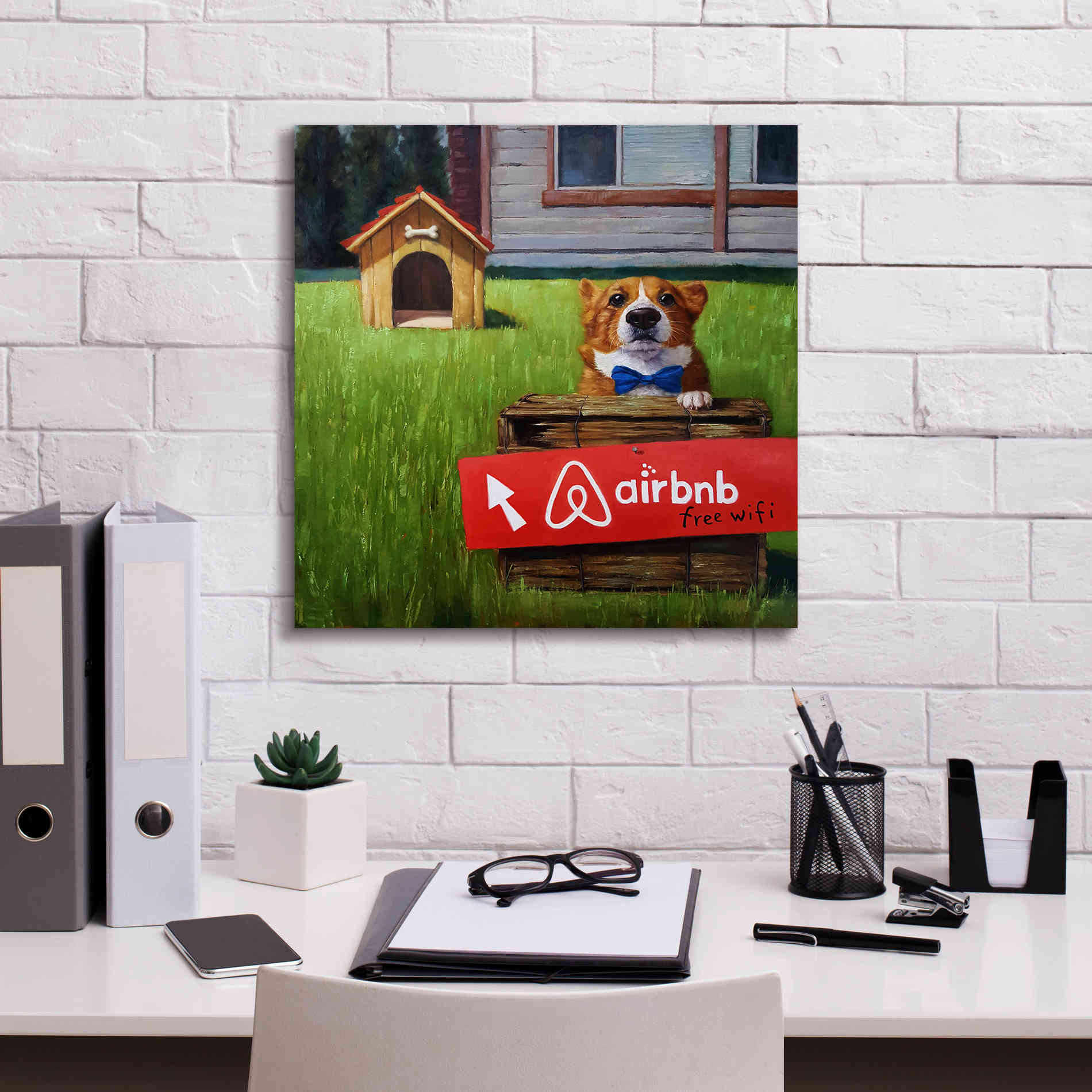 'K9 BNB' by Lucia Heffernan, Canvas Wall Art,18x18