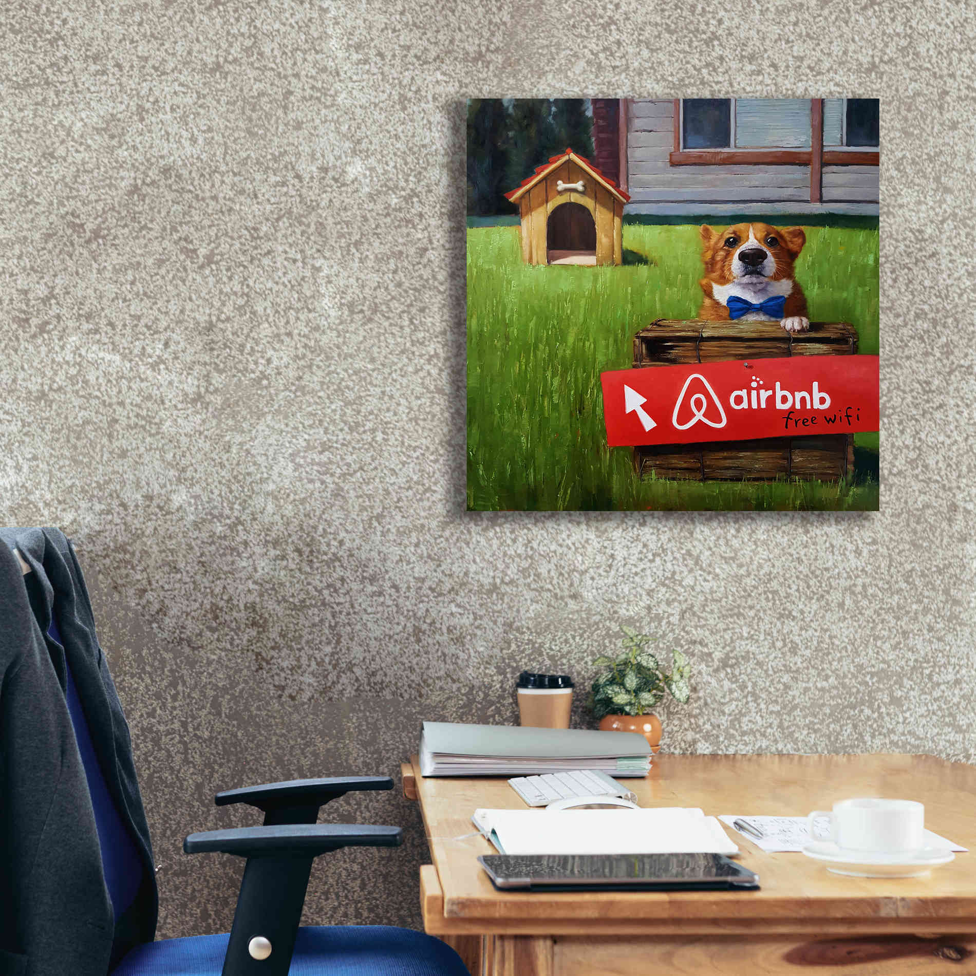 'K9 BNB' by Lucia Heffernan, Canvas Wall Art,26x26