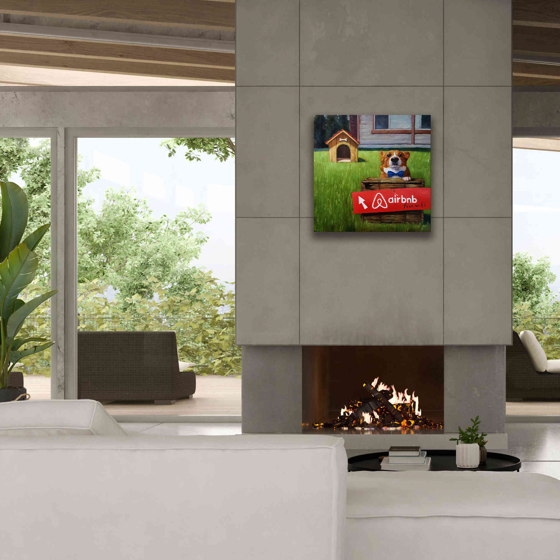 'K9 BNB' by Lucia Heffernan, Canvas Wall Art,26x26