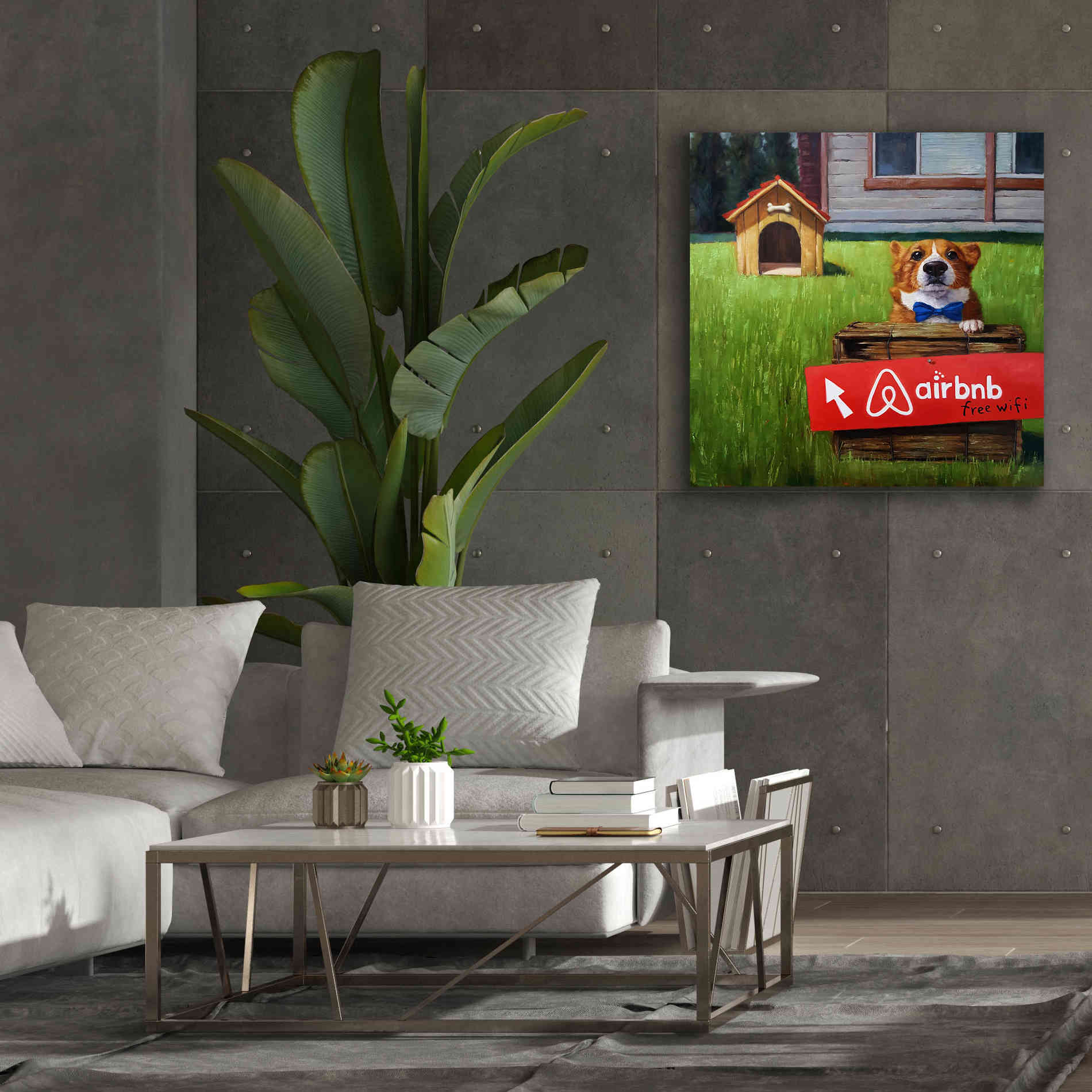 'K9 BNB' by Lucia Heffernan, Canvas Wall Art,37x37