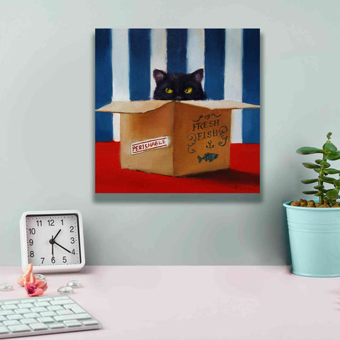 Image of 'Cat Burglar' by Lucia Heffernan, Canvas Wall Art,12x12