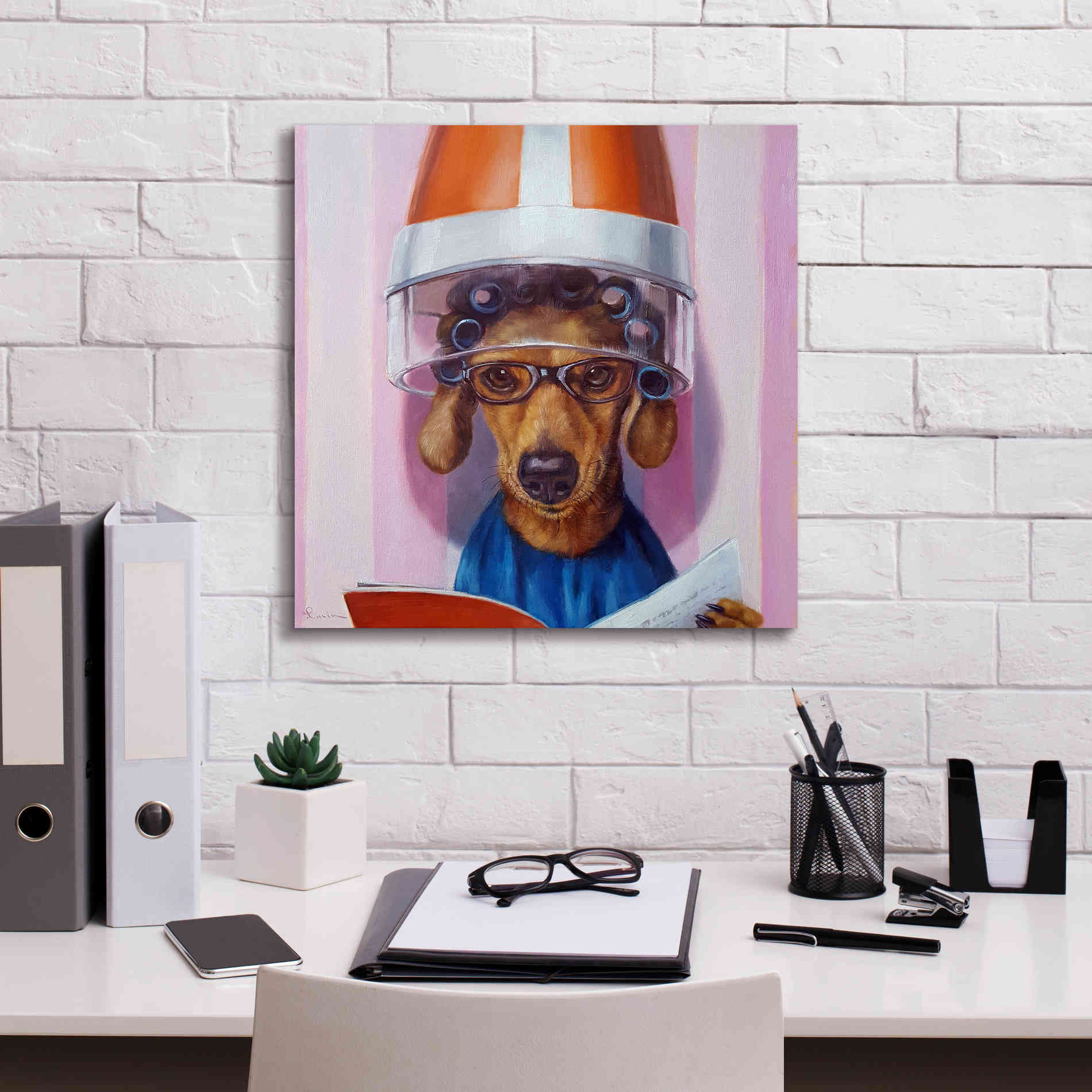 'Ms. Canela' by Lucia Heffernan, Canvas Wall Art,18x18