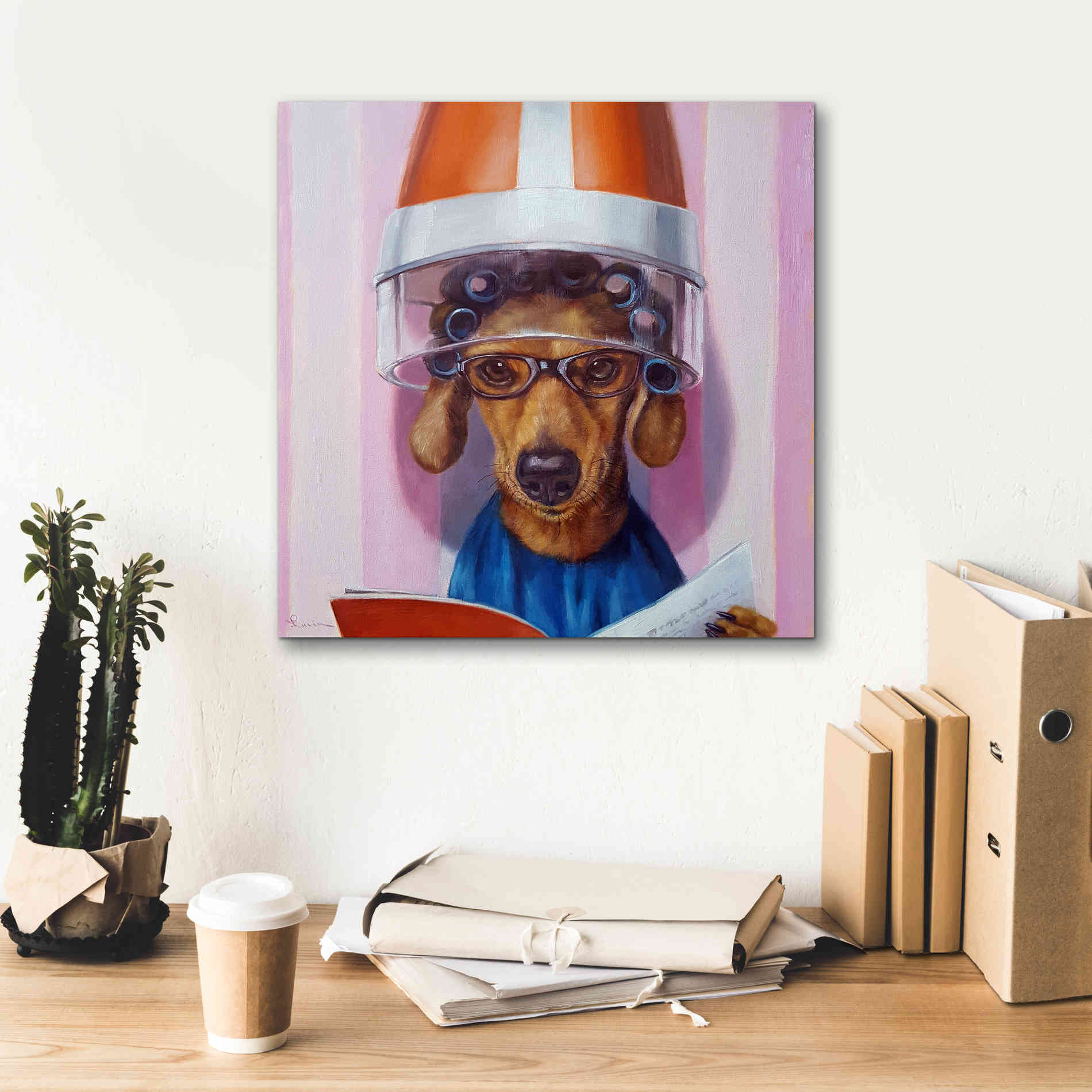 'Ms. Canela' by Lucia Heffernan, Canvas Wall Art,18x18