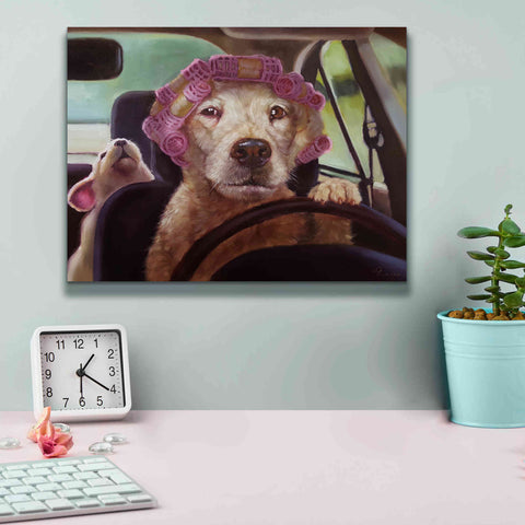 Image of 'Mommy Chauffeur' by Lucia Heffernan, Canvas Wall Art,16x12