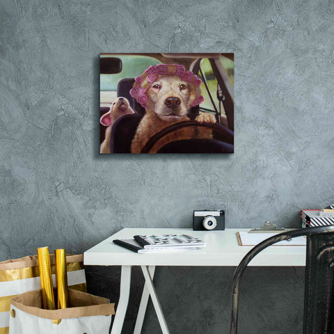 Image of 'Mommy Chauffeur' by Lucia Heffernan, Canvas Wall Art,16x12