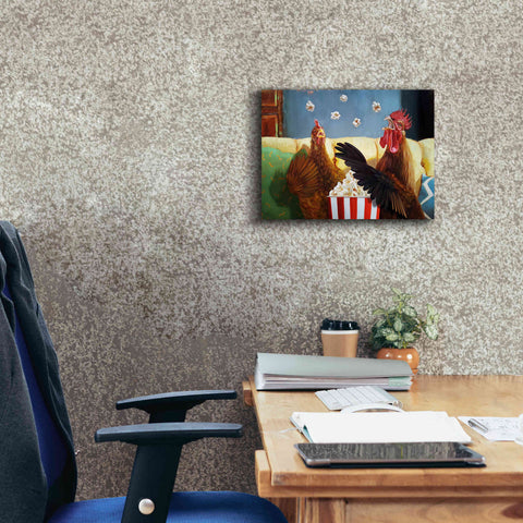 Image of 'Popcorn Chickens' by Lucia Heffernan, Canvas Wall Art,16x12