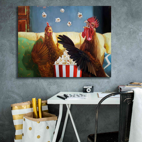 Image of 'Popcorn Chickens' by Lucia Heffernan, Canvas Wall Art,34x26
