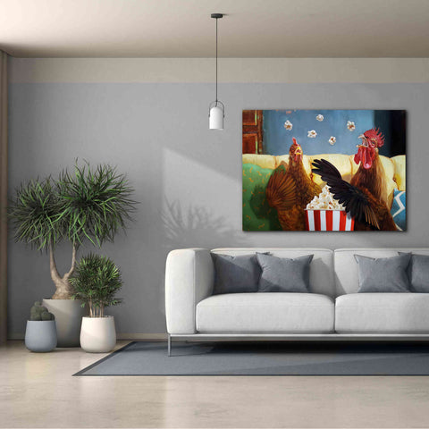 Image of 'Popcorn Chickens' by Lucia Heffernan, Canvas Wall Art,54x40