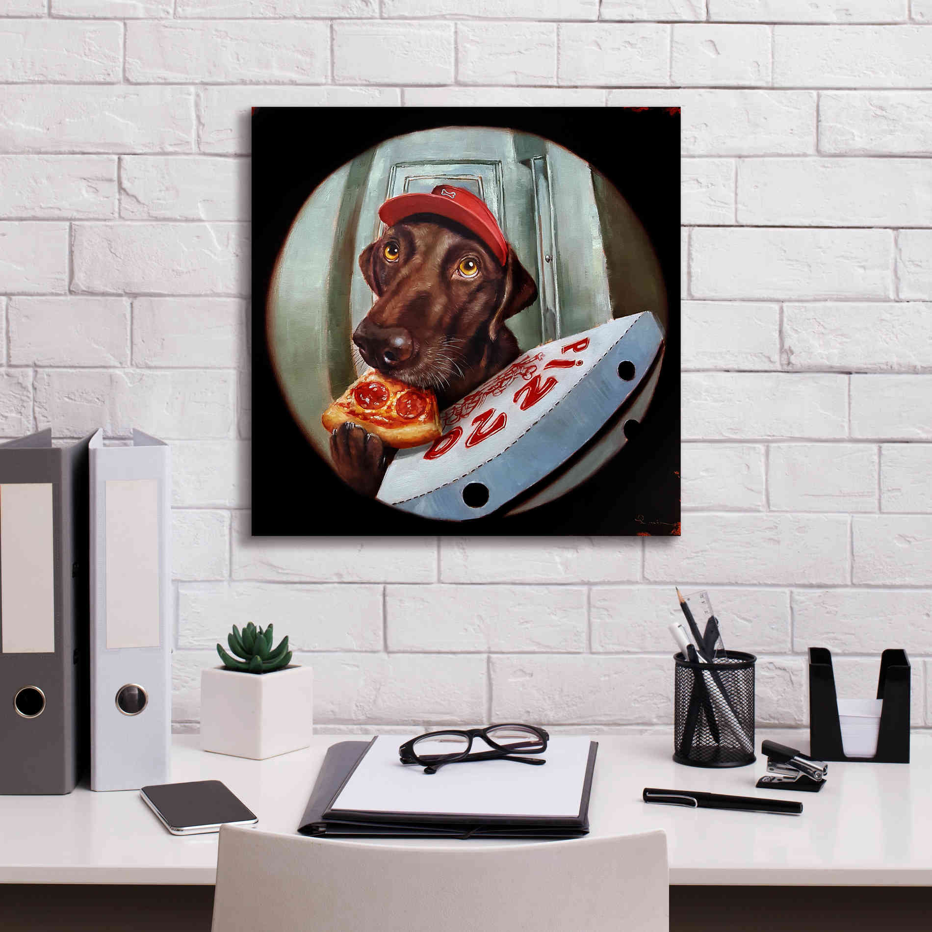 'Pupperoni' by Lucia Heffernan, Canvas Wall Art,18x18