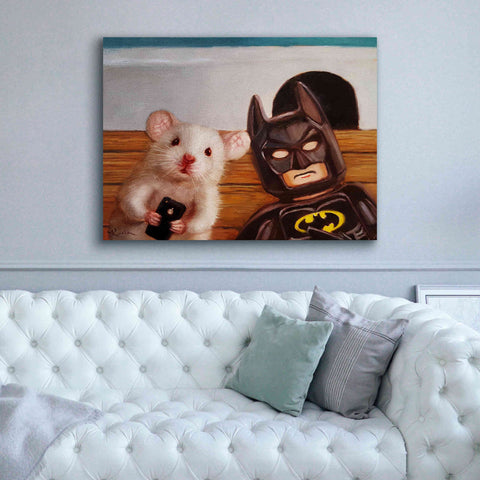 Image of 'Selfie with Batman' by Lucia Heffernan, Canvas Wall Art,54x40