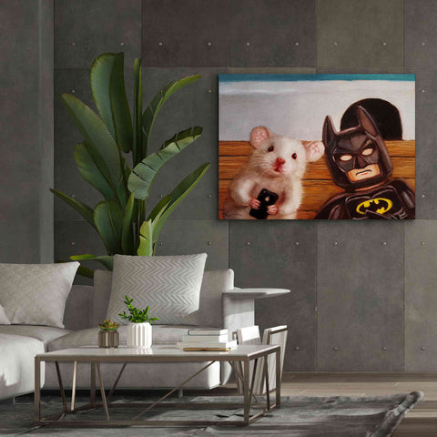 Image of 'Selfie with Batman' by Lucia Heffernan, Canvas Wall Art,54x40