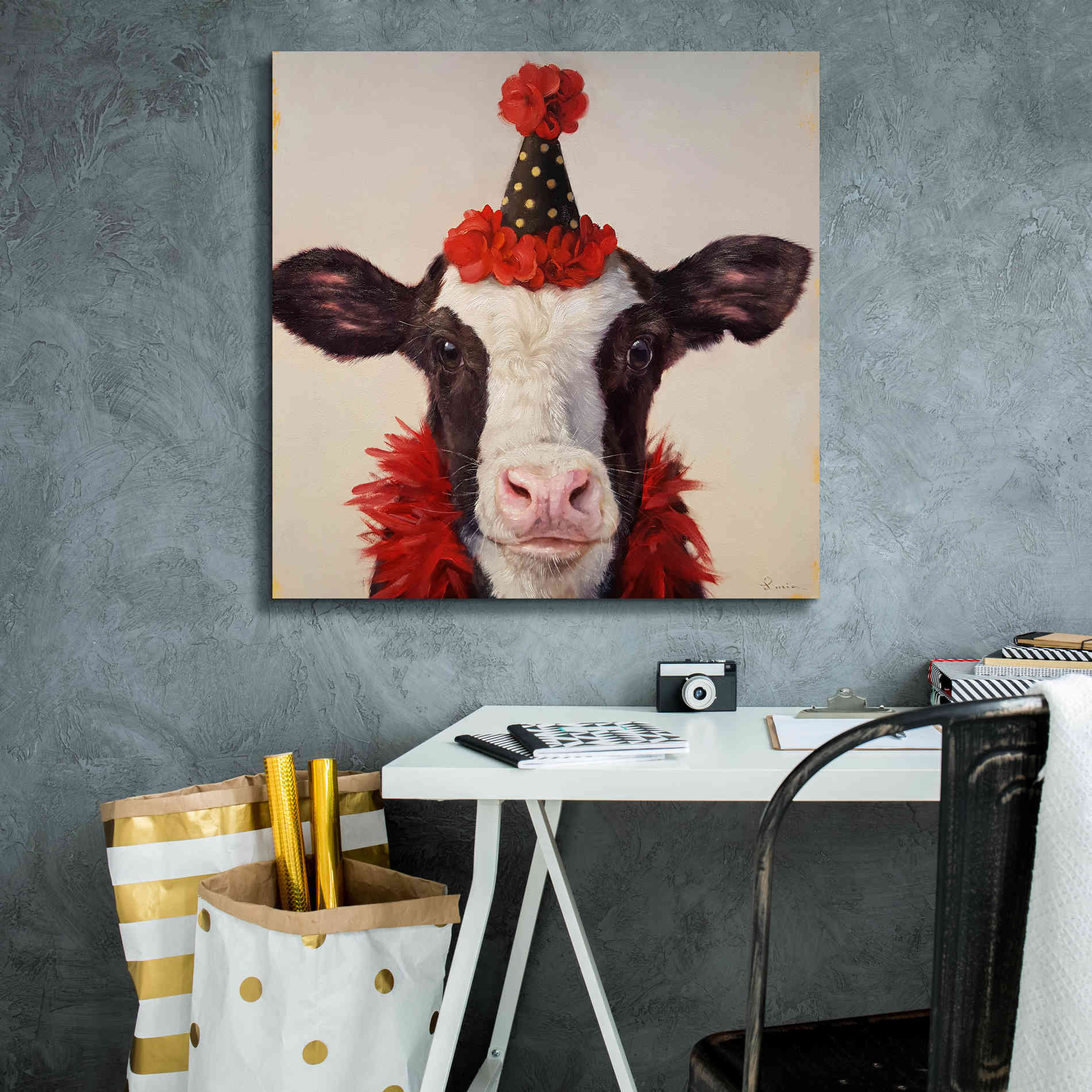 'Shindig' by Lucia Heffernan, Canvas Wall Art,26x26