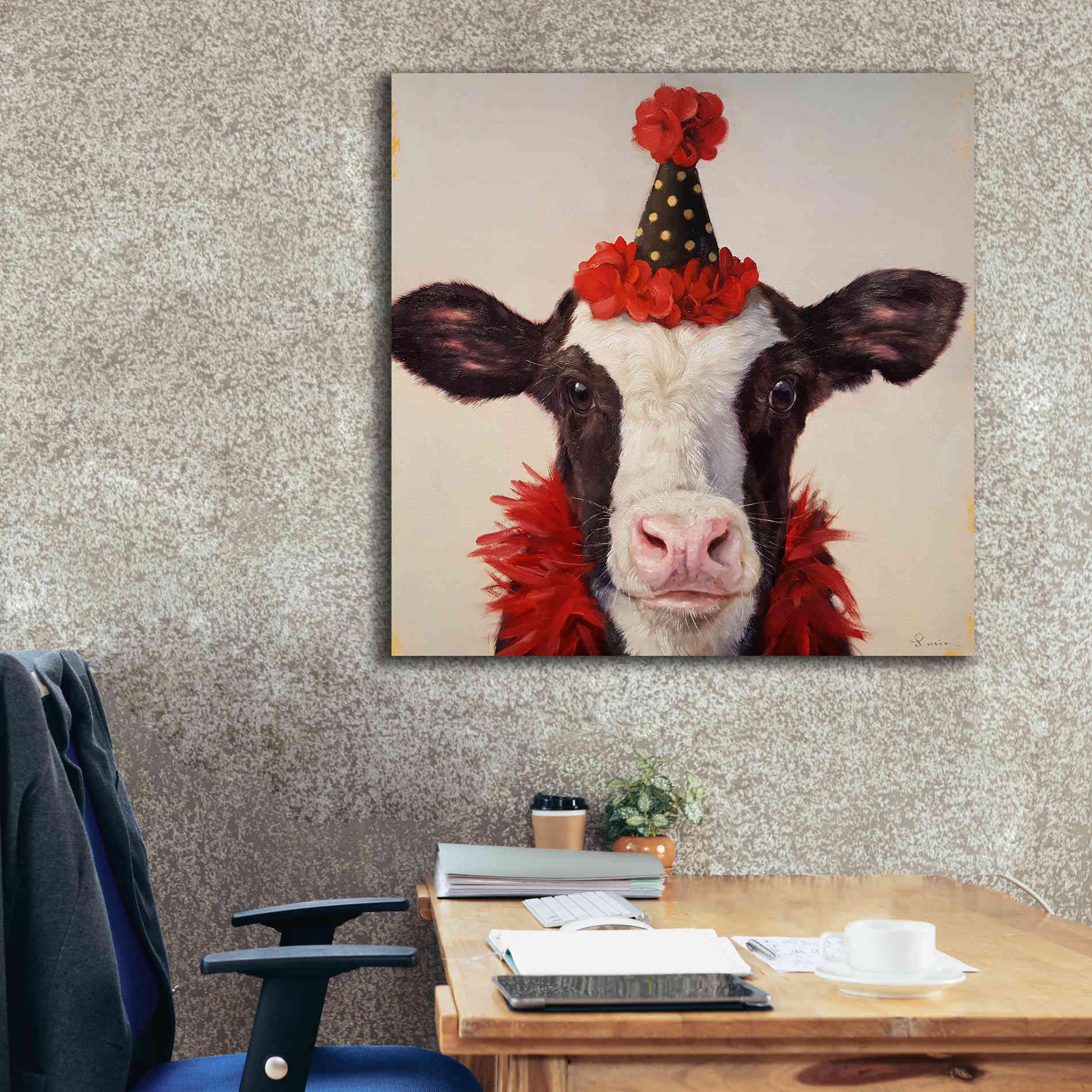 'Shindig' by Lucia Heffernan, Canvas Wall Art,37x37