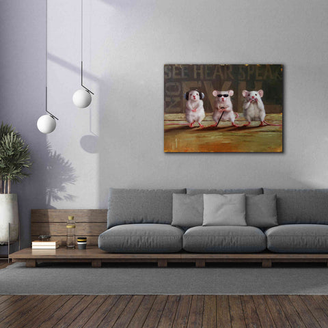 Image of 'Three Wise Mice' by Lucia Heffernan, Canvas Wall Art,54x40