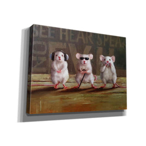 'Three Wise Mice' by Lucia Heffernan, Canvas Wall Art