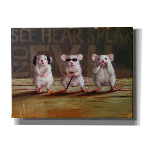 Image of 'Three Wise Mice' by Lucia Heffernan, Canvas Wall Art