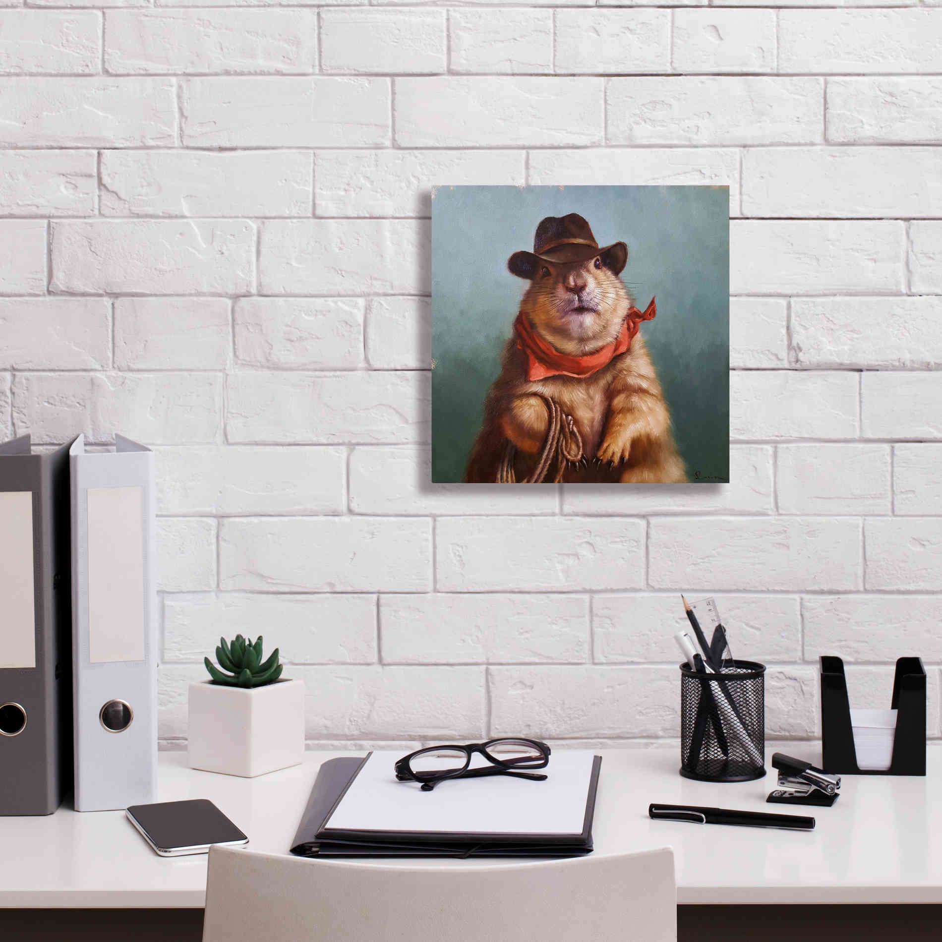 'Underground Cowboy' by Lucia Heffernan, Canvas Wall Art,12x12