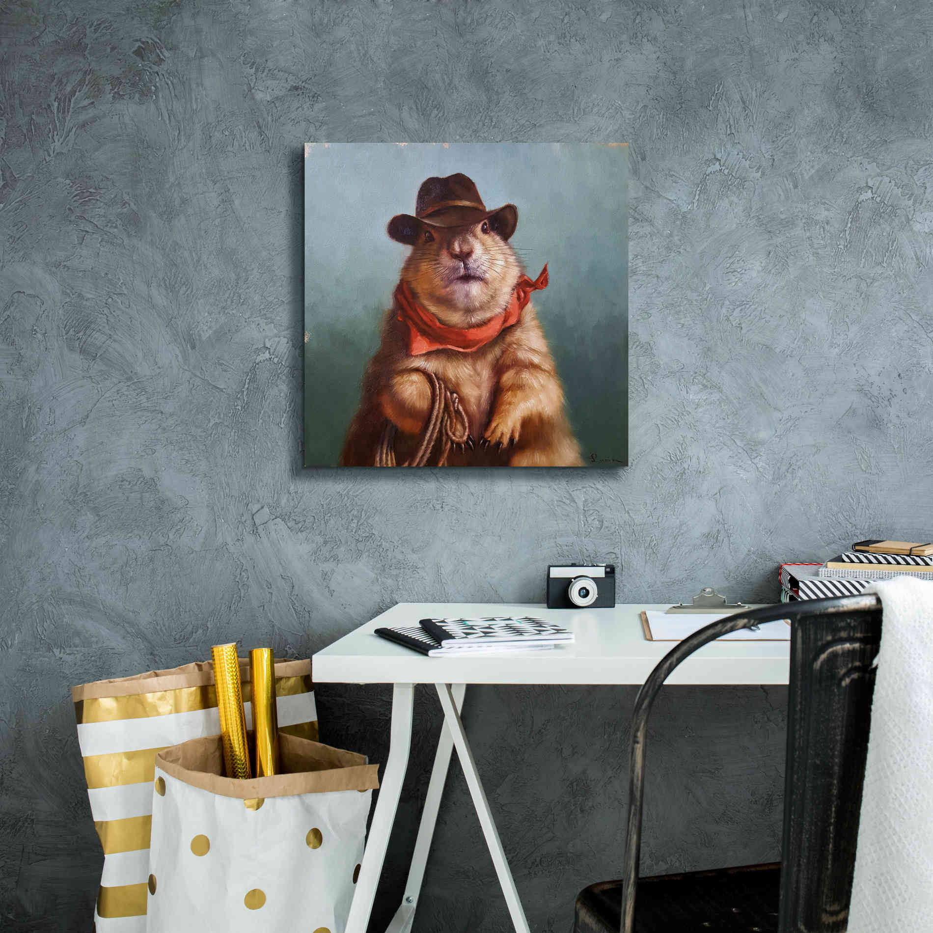 'Underground Cowboy' by Lucia Heffernan, Canvas Wall Art,18x18