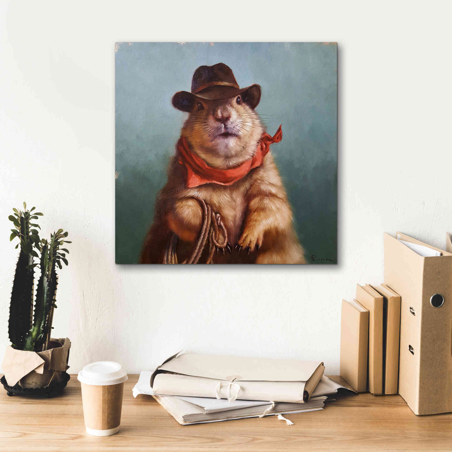 'Underground Cowboy' by Lucia Heffernan, Canvas Wall Art,18x18