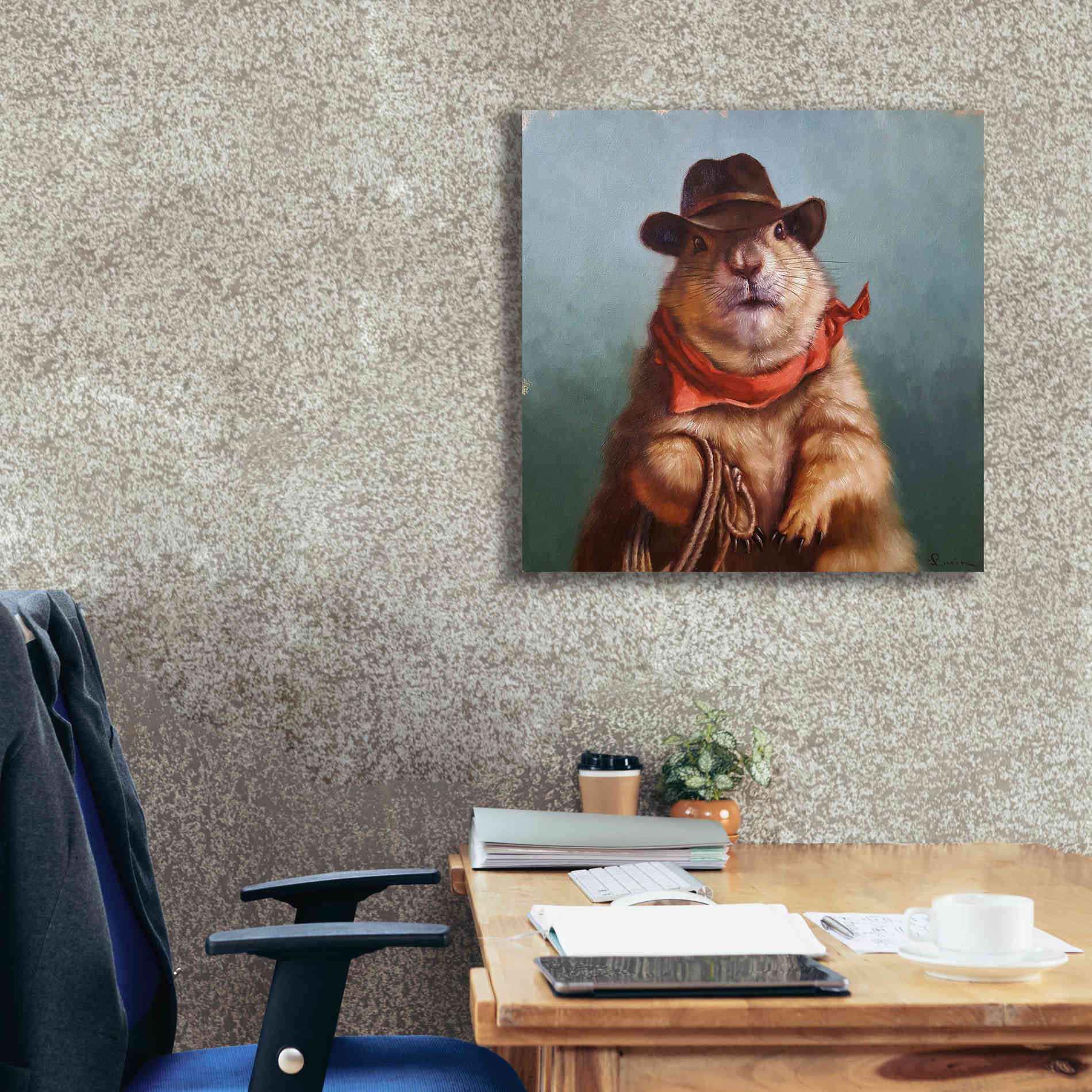 'Underground Cowboy' by Lucia Heffernan, Canvas Wall Art,26x26