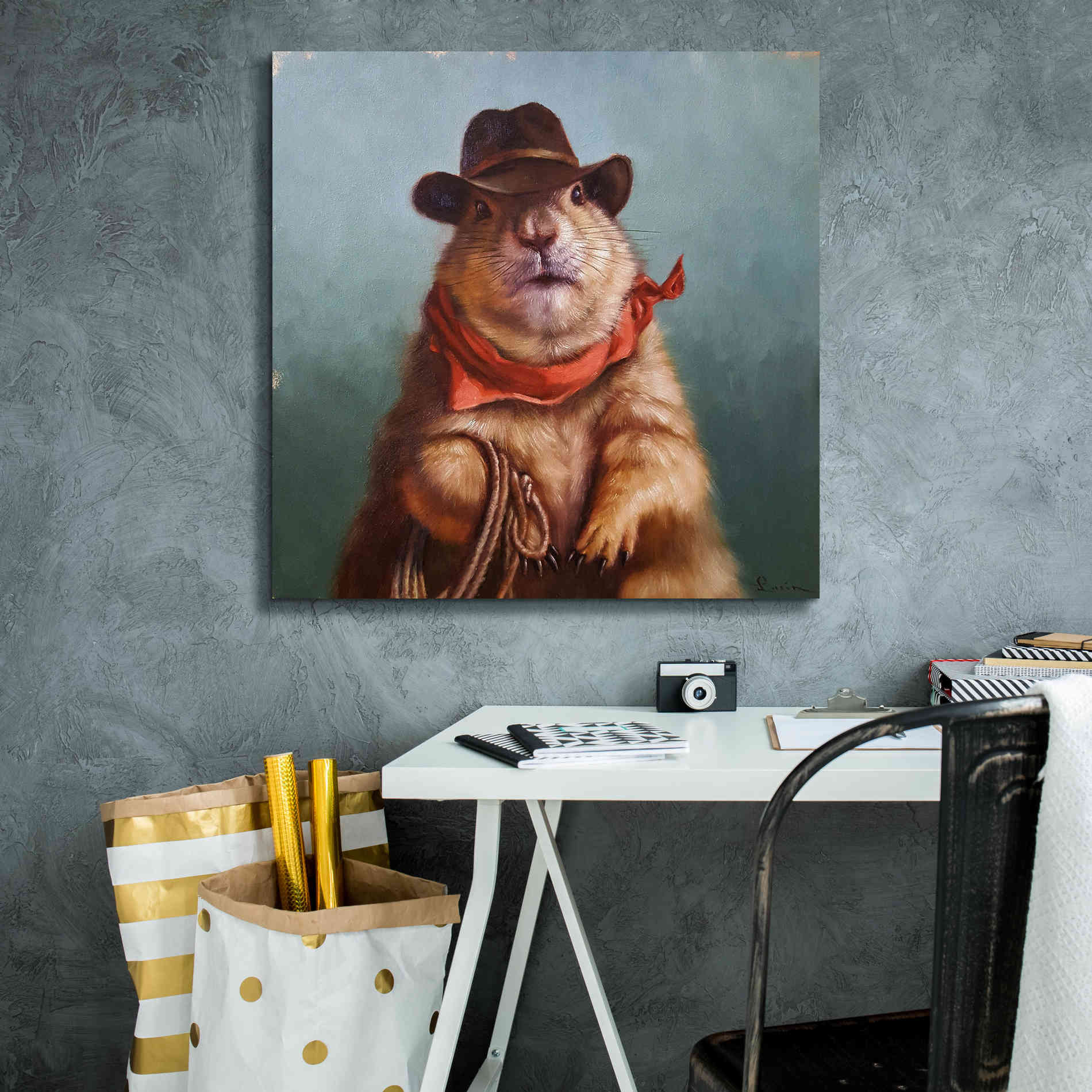 'Underground Cowboy' by Lucia Heffernan, Canvas Wall Art,26x26