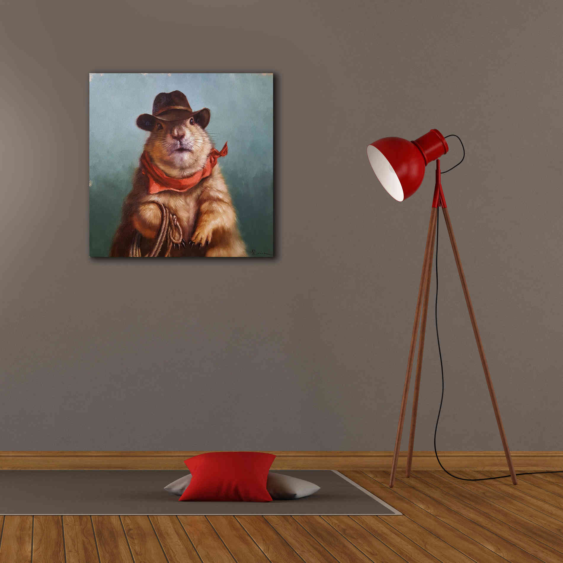 'Underground Cowboy' by Lucia Heffernan, Canvas Wall Art,26x26