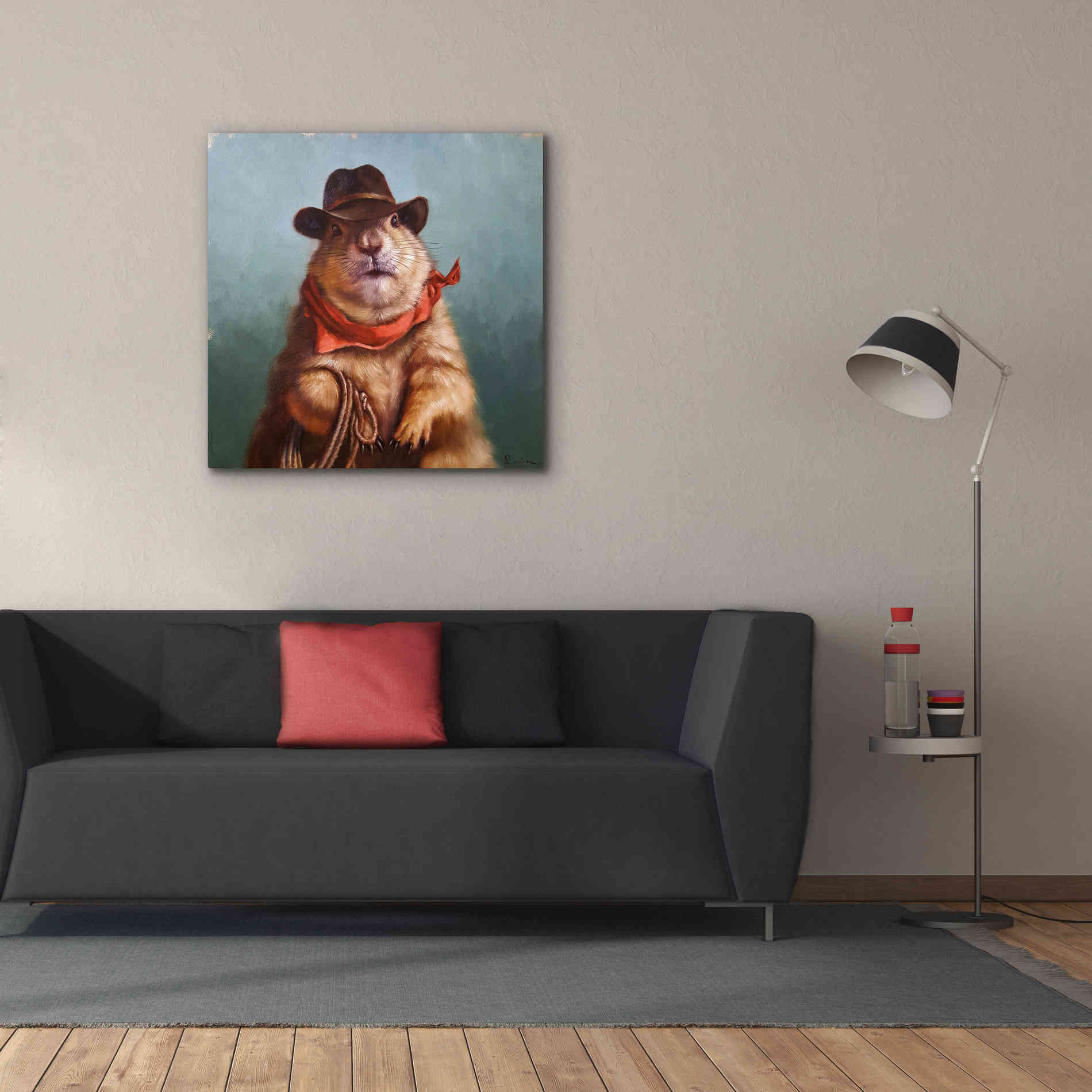 'Underground Cowboy' by Lucia Heffernan, Canvas Wall Art,37x37