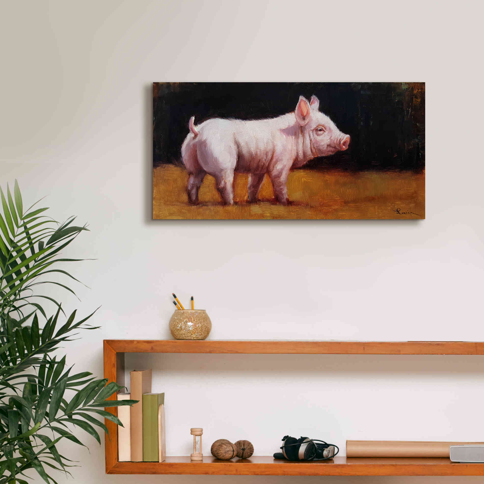 'Wilbur' by Lucia Heffernan, Canvas Wall Art,24x12