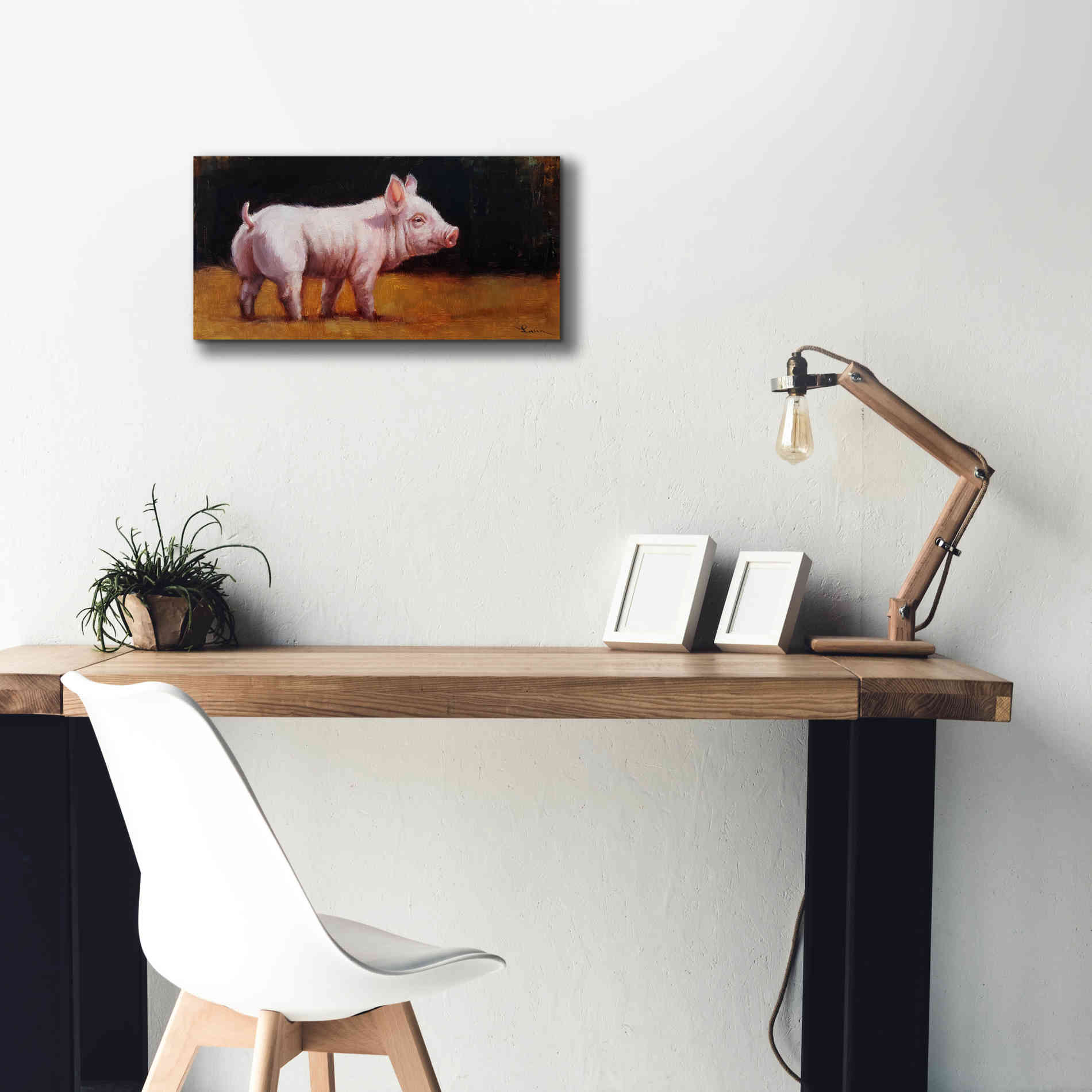 'Wilbur' by Lucia Heffernan, Canvas Wall Art,24x12