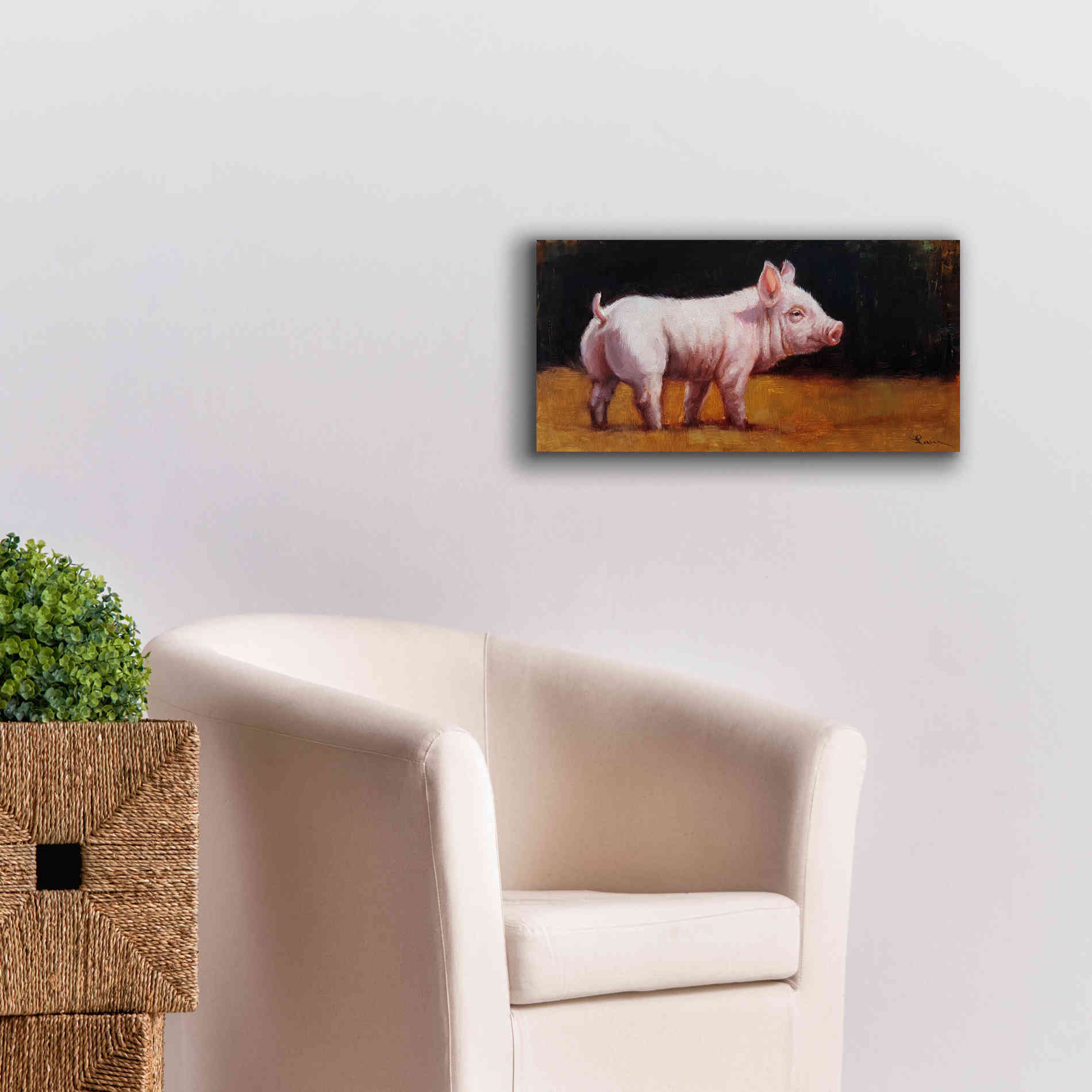 'Wilbur' by Lucia Heffernan, Canvas Wall Art,24x12