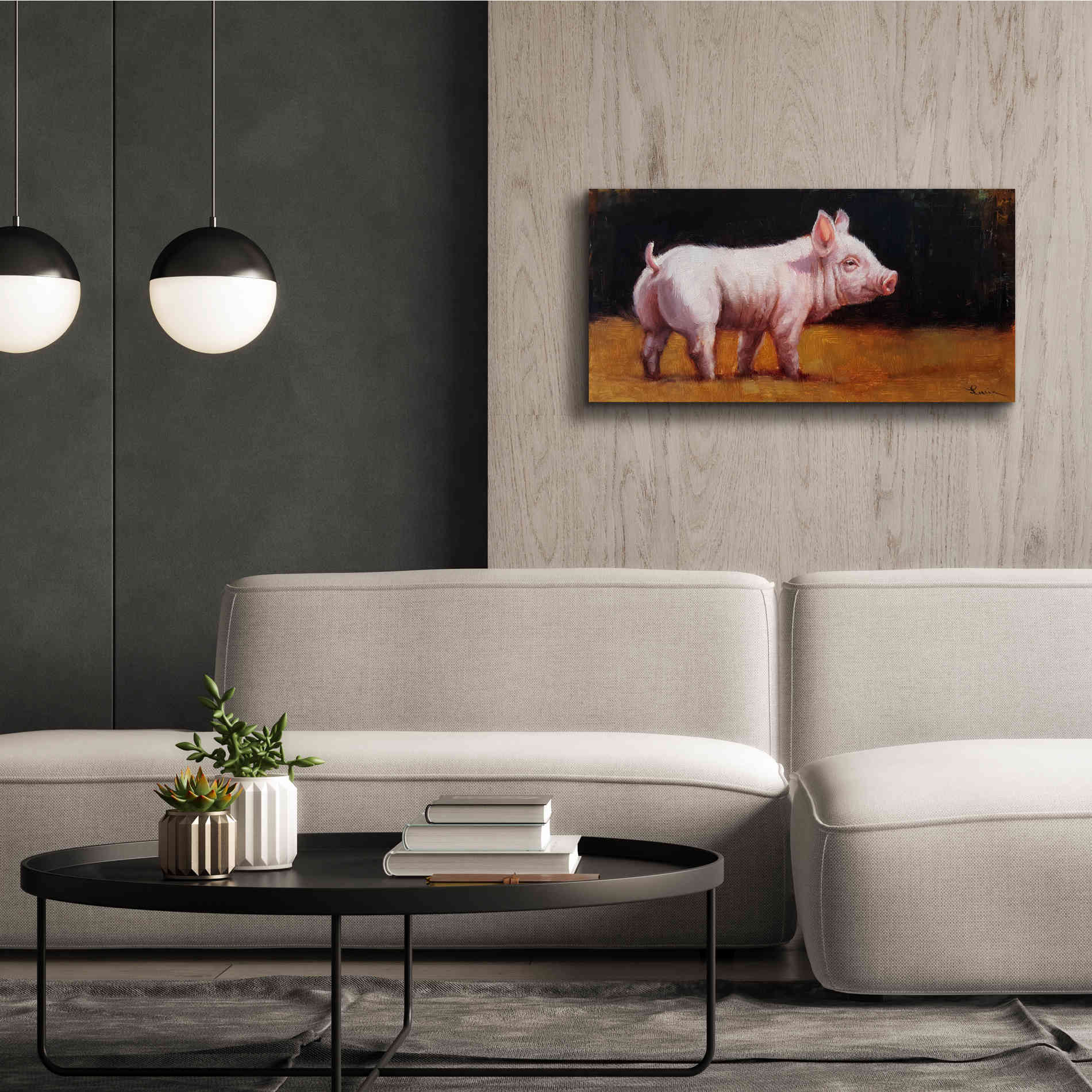 'Wilbur' by Lucia Heffernan, Canvas Wall Art,40x20