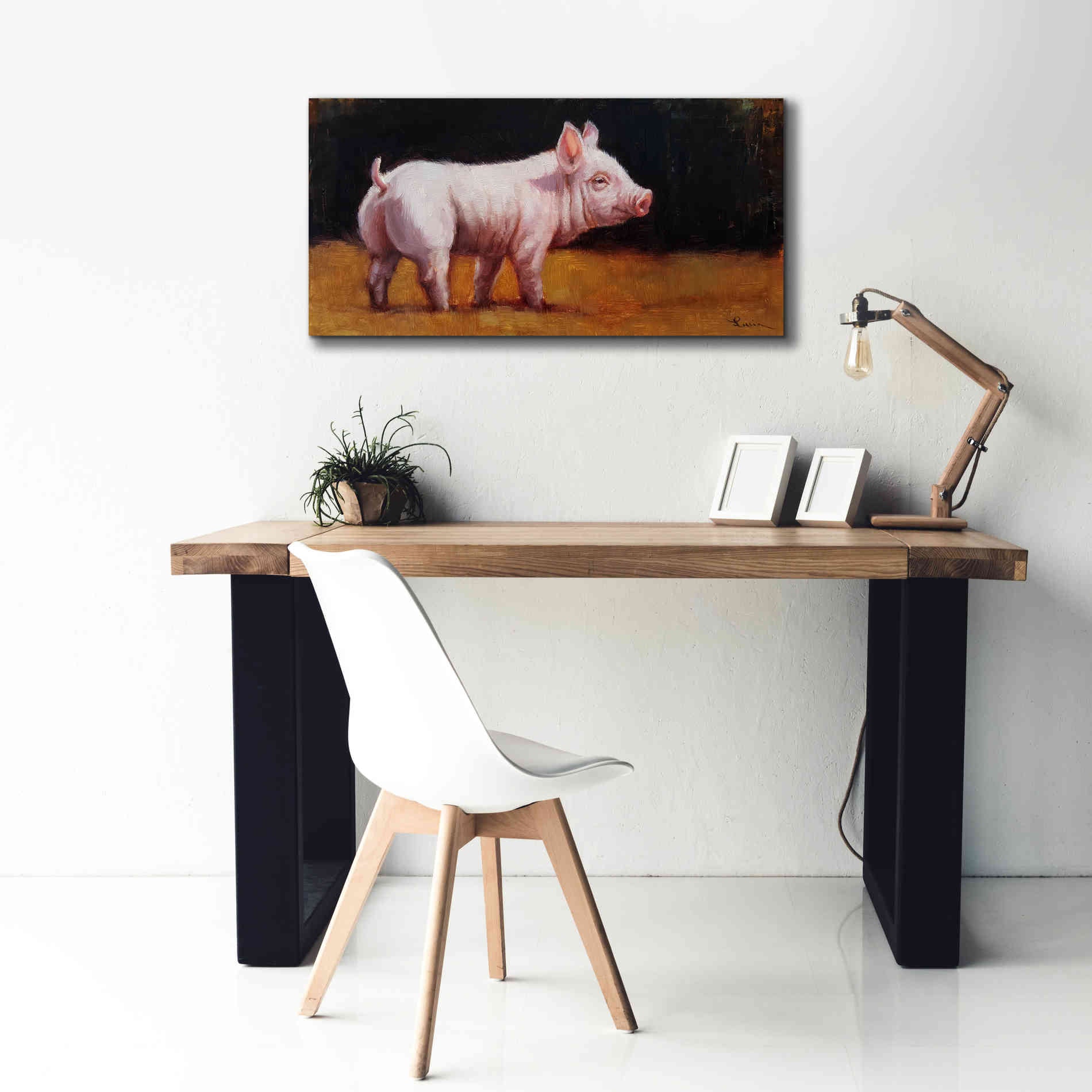 'Wilbur' by Lucia Heffernan, Canvas Wall Art,40x20