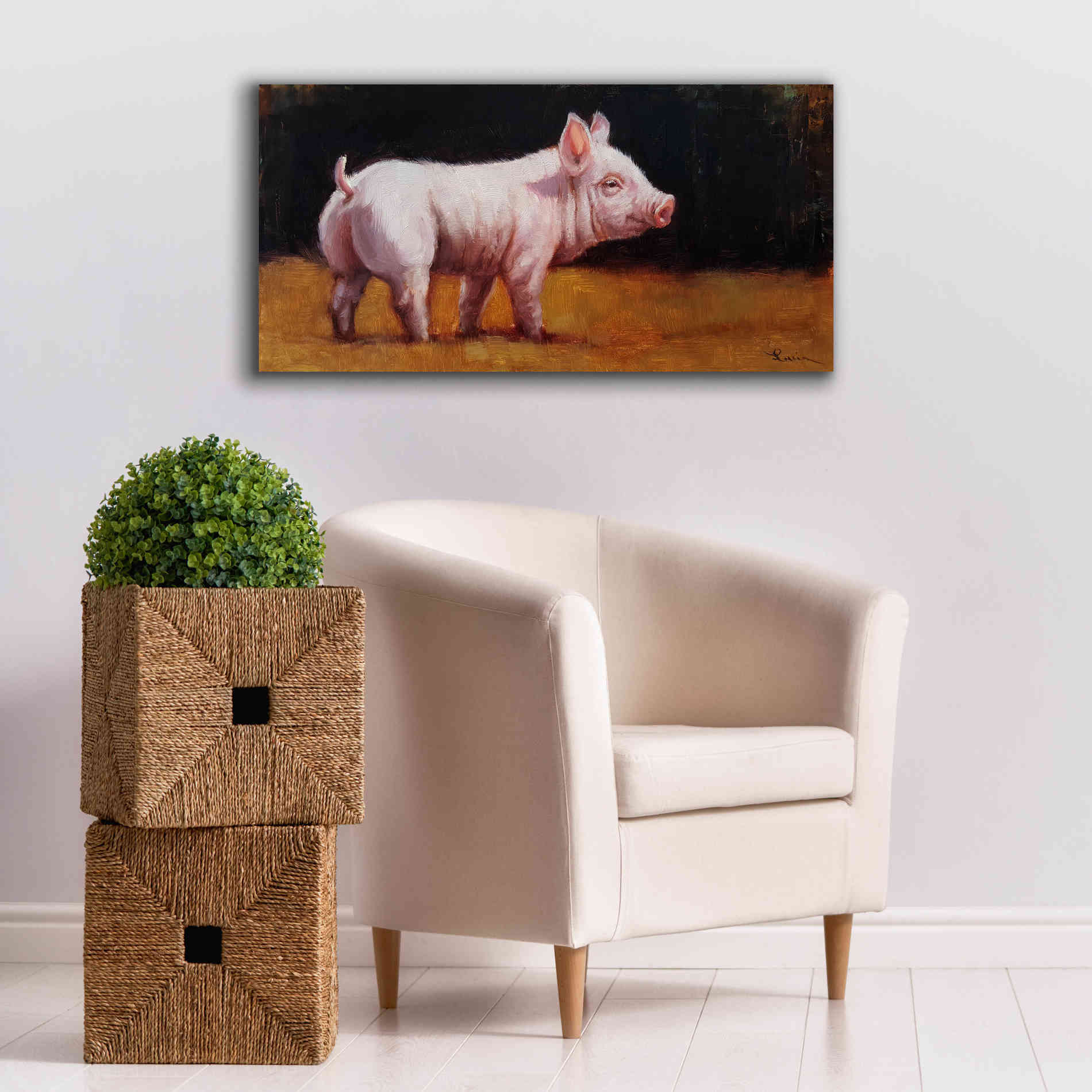 'Wilbur' by Lucia Heffernan, Canvas Wall Art,40x20