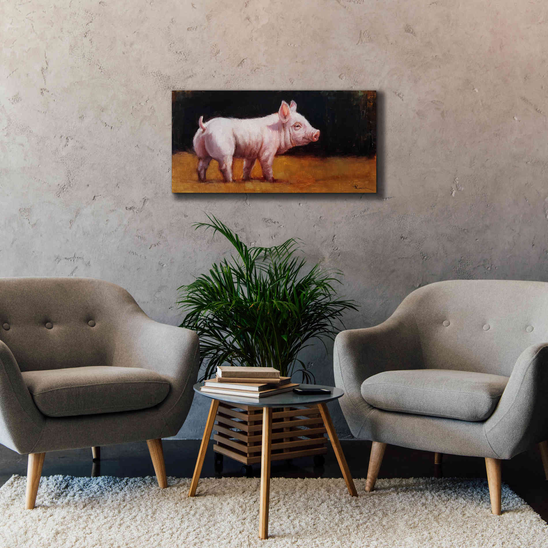 'Wilbur' by Lucia Heffernan, Canvas Wall Art,40x20