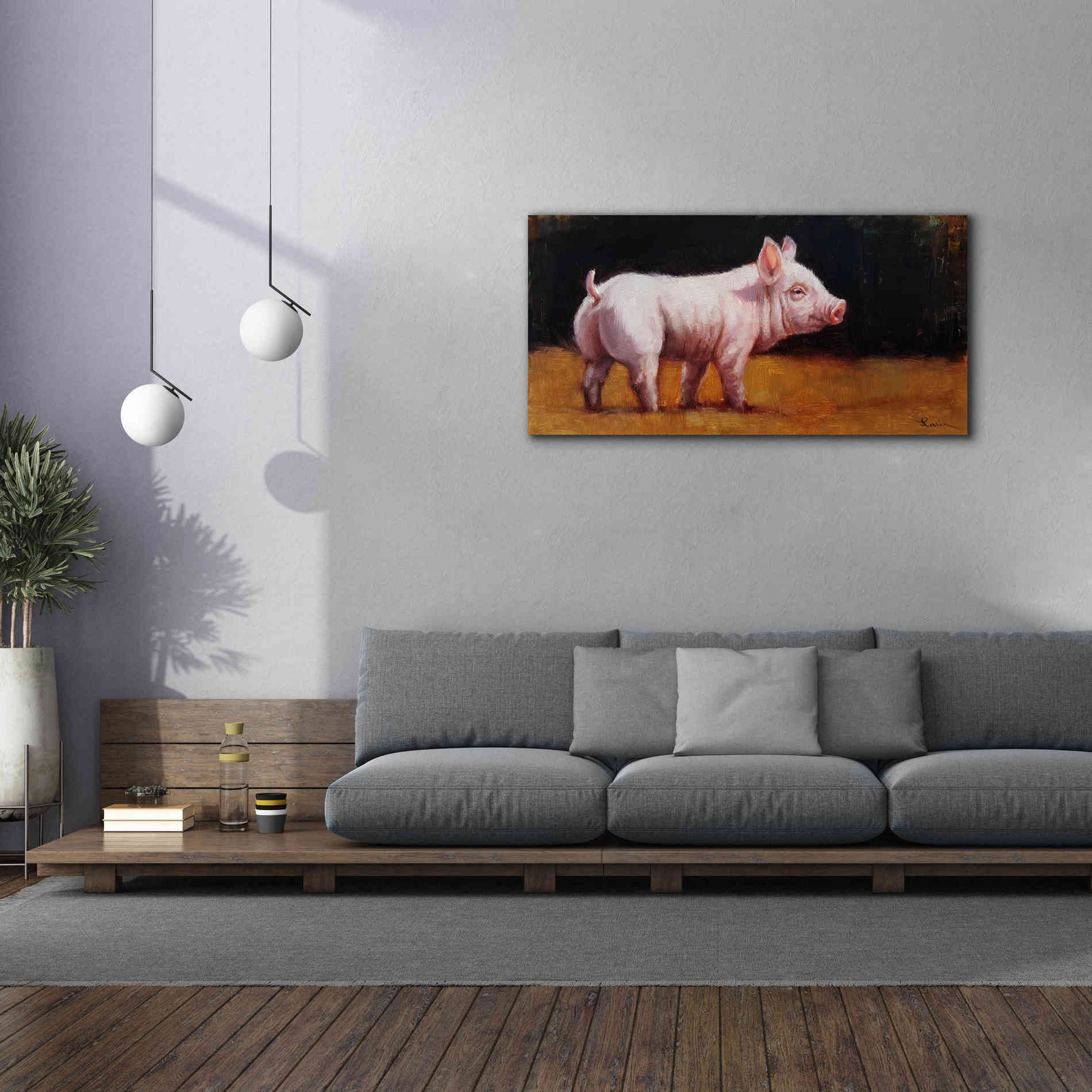 'Wilbur' by Lucia Heffernan, Canvas Wall Art,60x30
