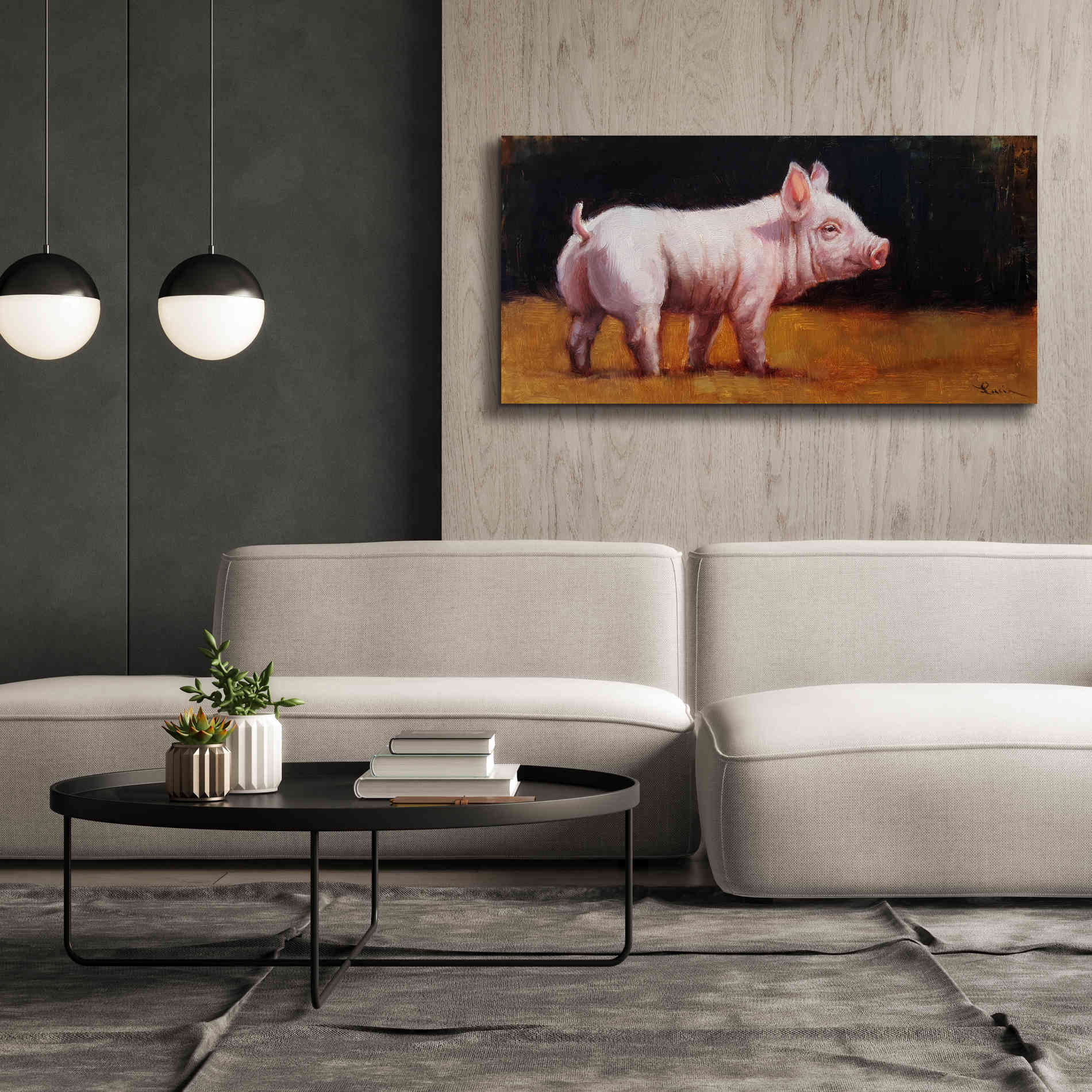 'Wilbur' by Lucia Heffernan, Canvas Wall Art,60x30