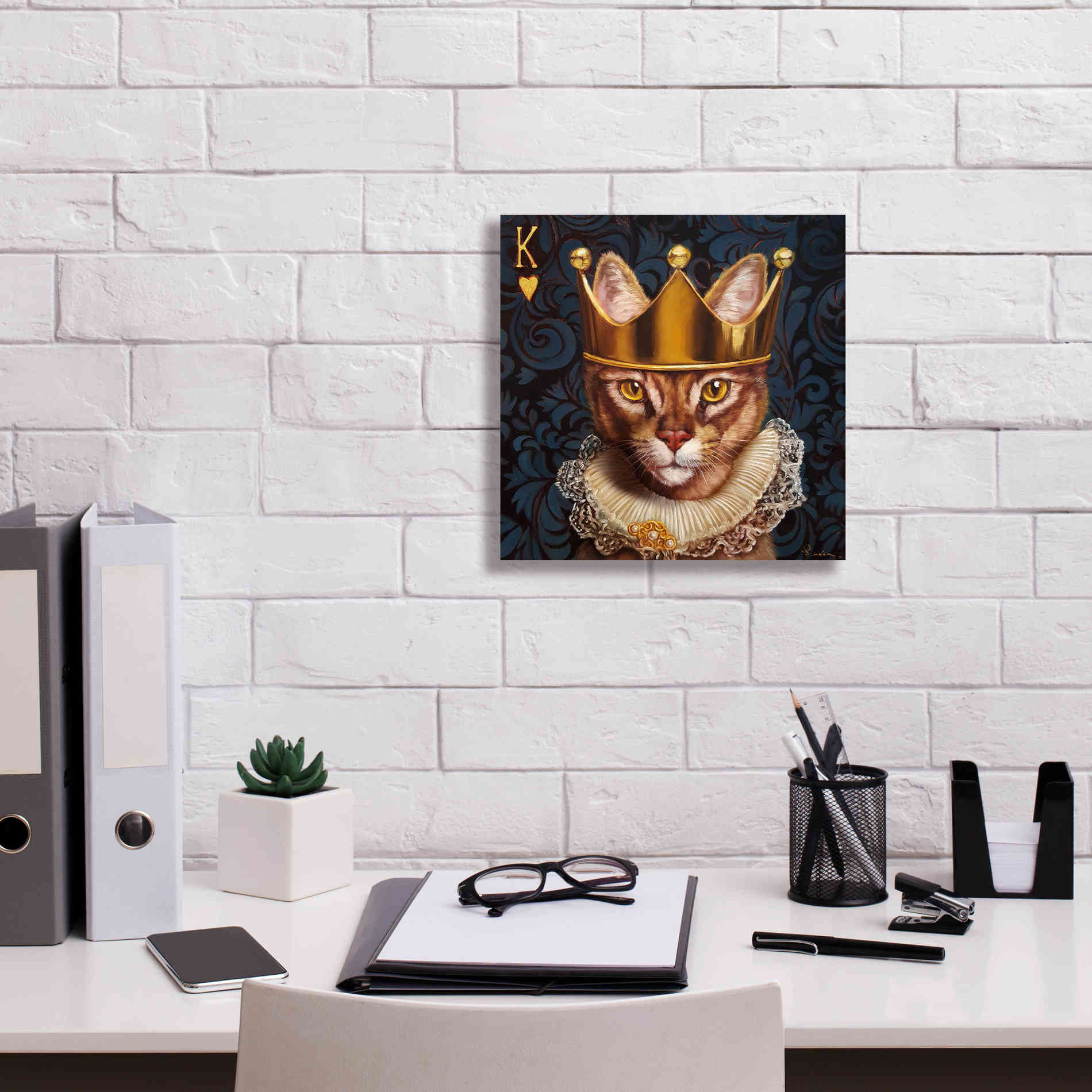 'King of Hearts' by Lucia Heffernan, Canvas Wall Art,12x12