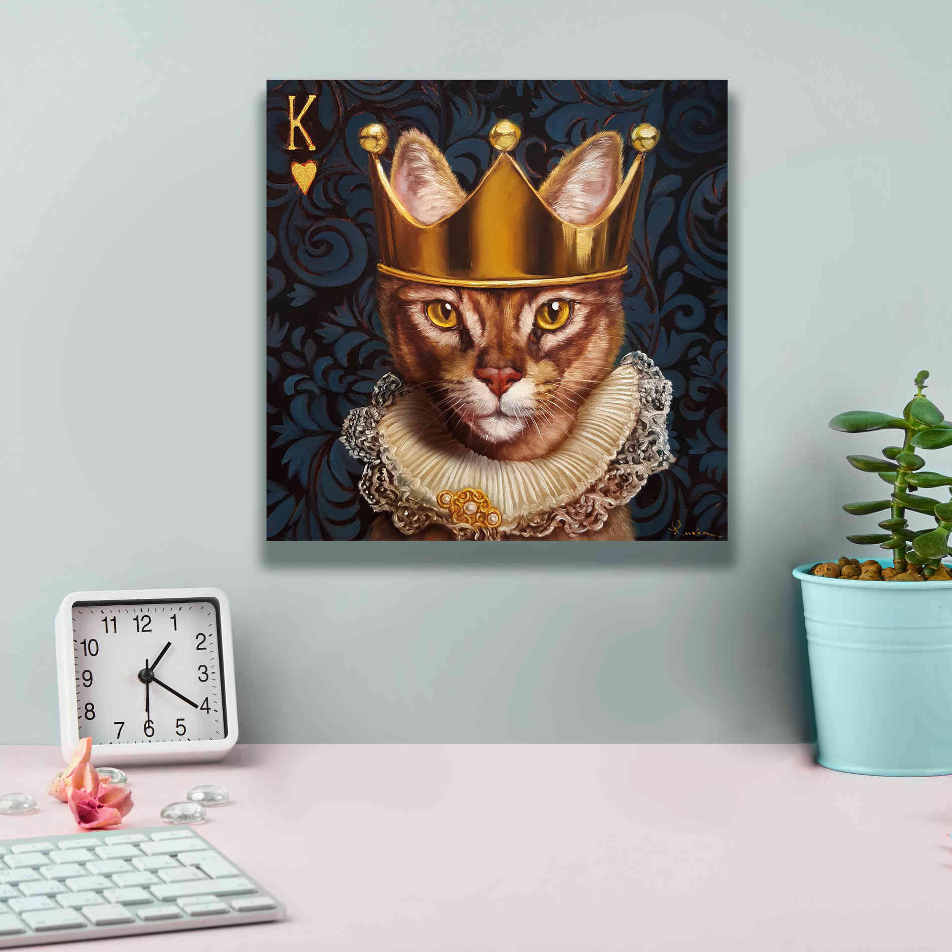 'King of Hearts' by Lucia Heffernan, Canvas Wall Art,12x12