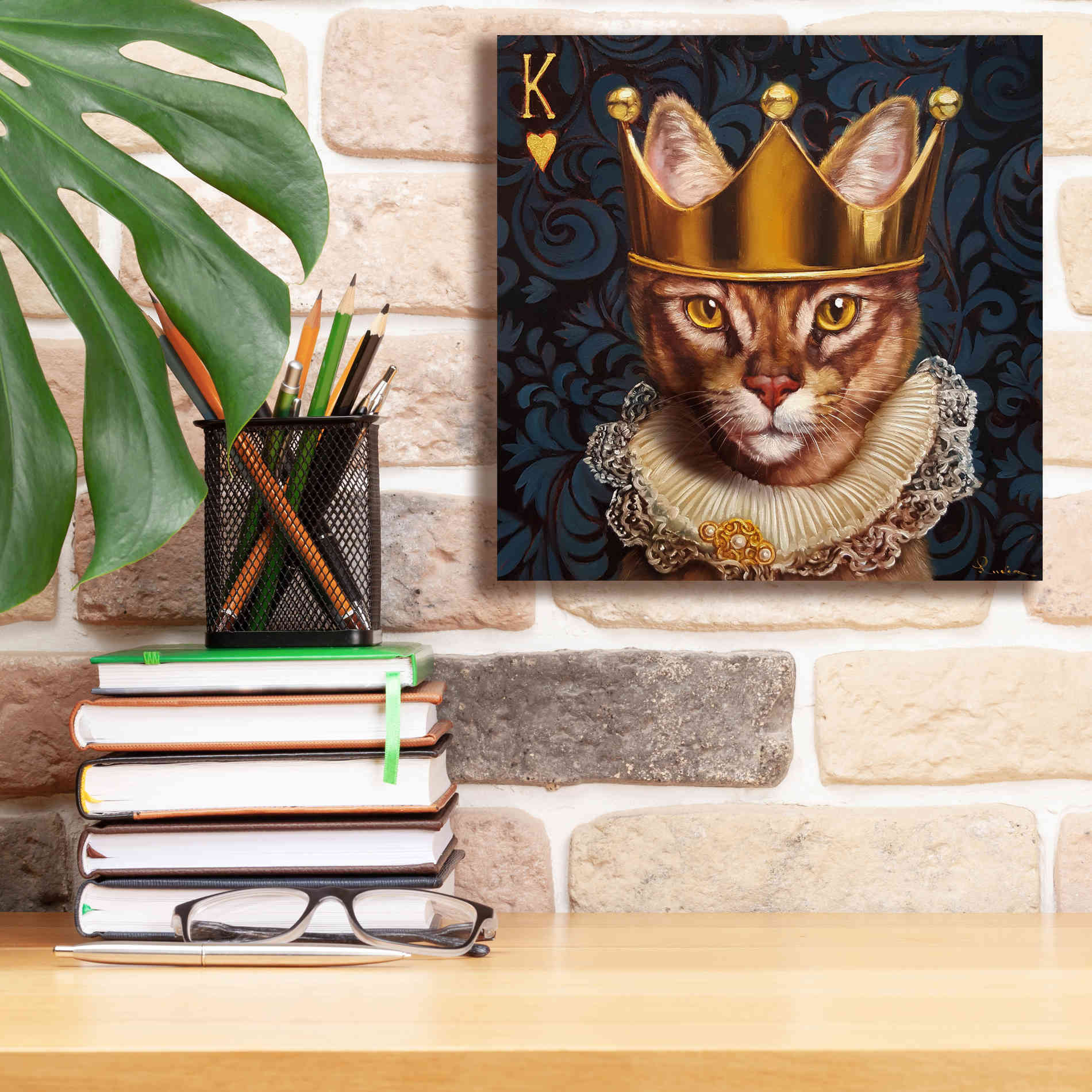 'King of Hearts' by Lucia Heffernan, Canvas Wall Art,12x12