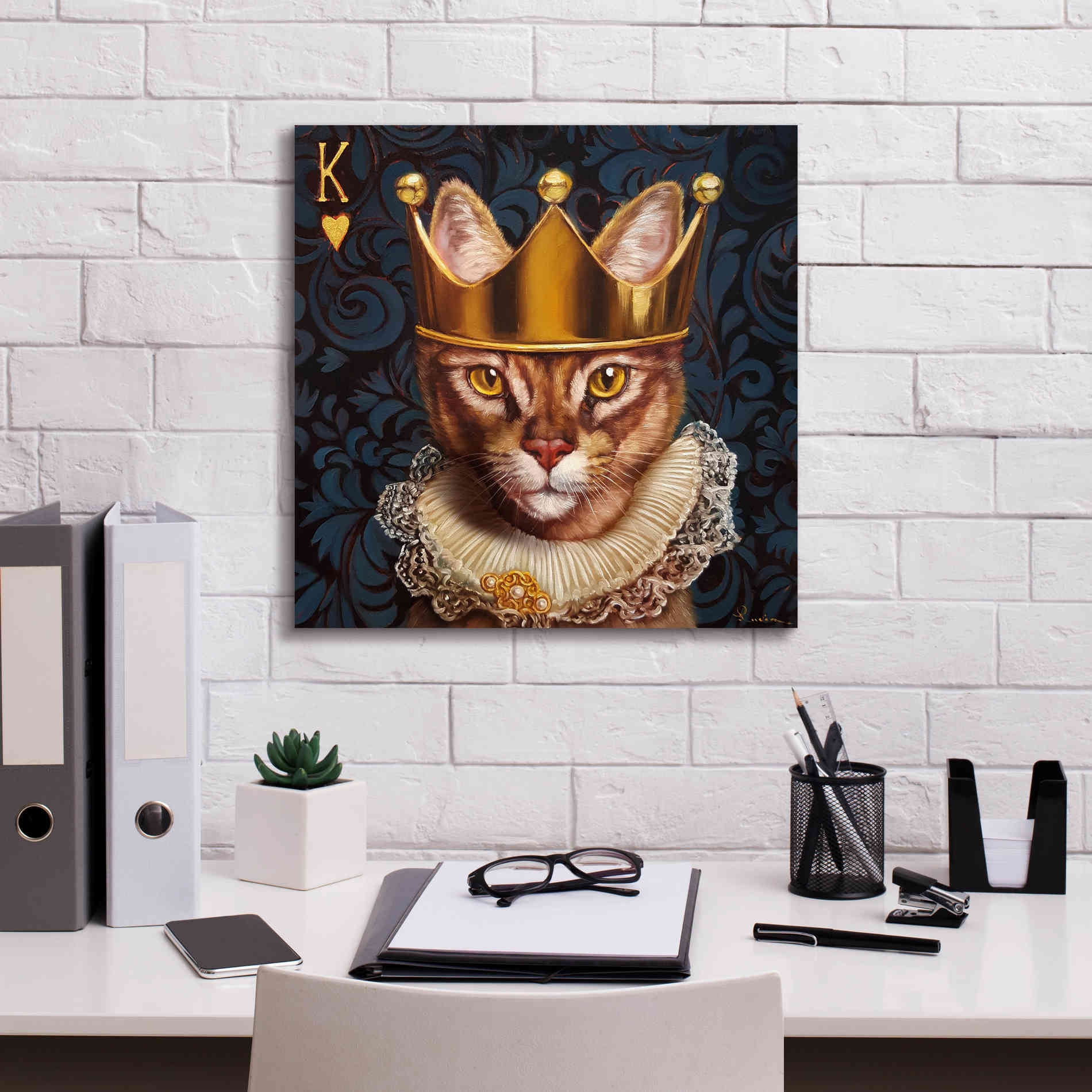 'King of Hearts' by Lucia Heffernan, Canvas Wall Art,18x18