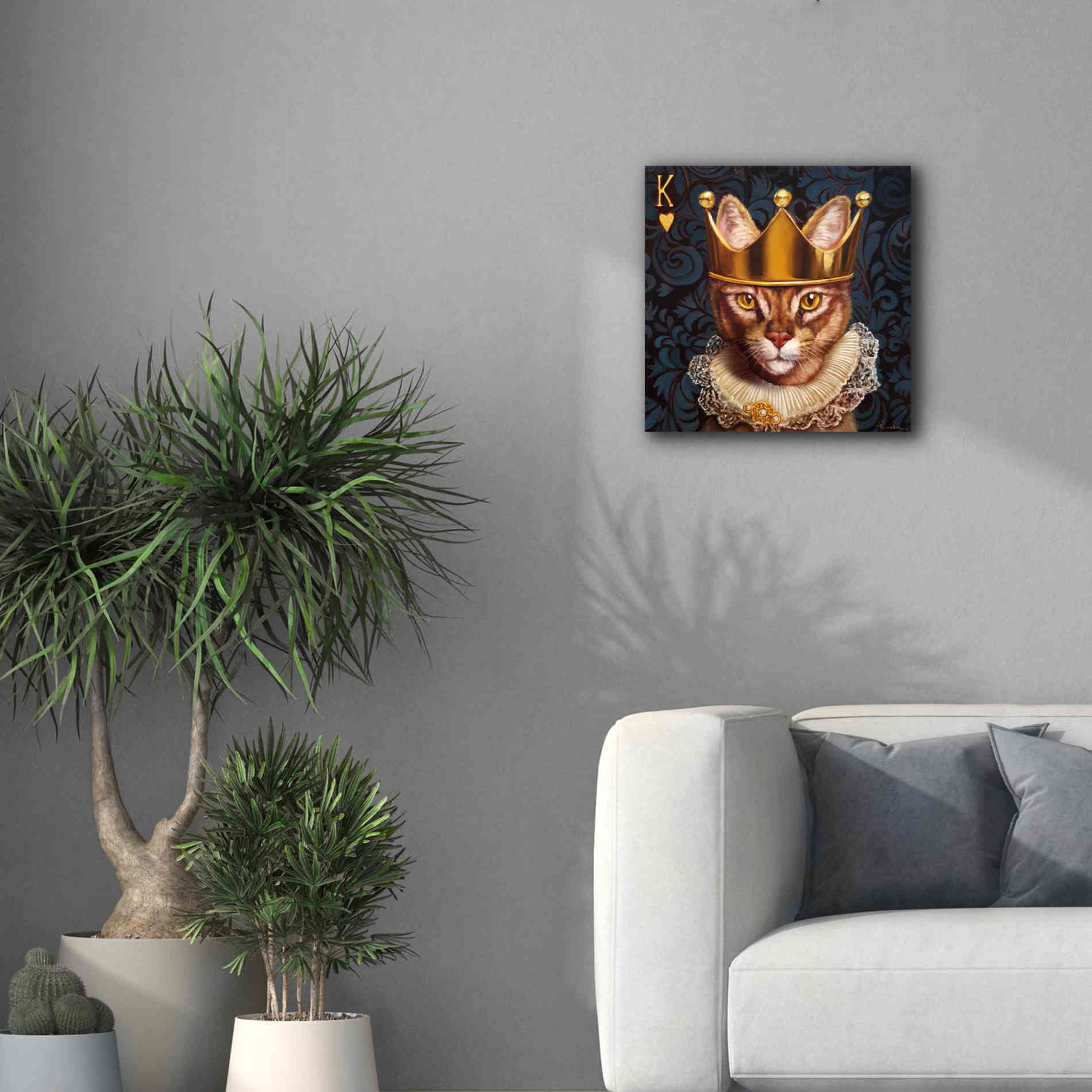 'King of Hearts' by Lucia Heffernan, Canvas Wall Art,18x18