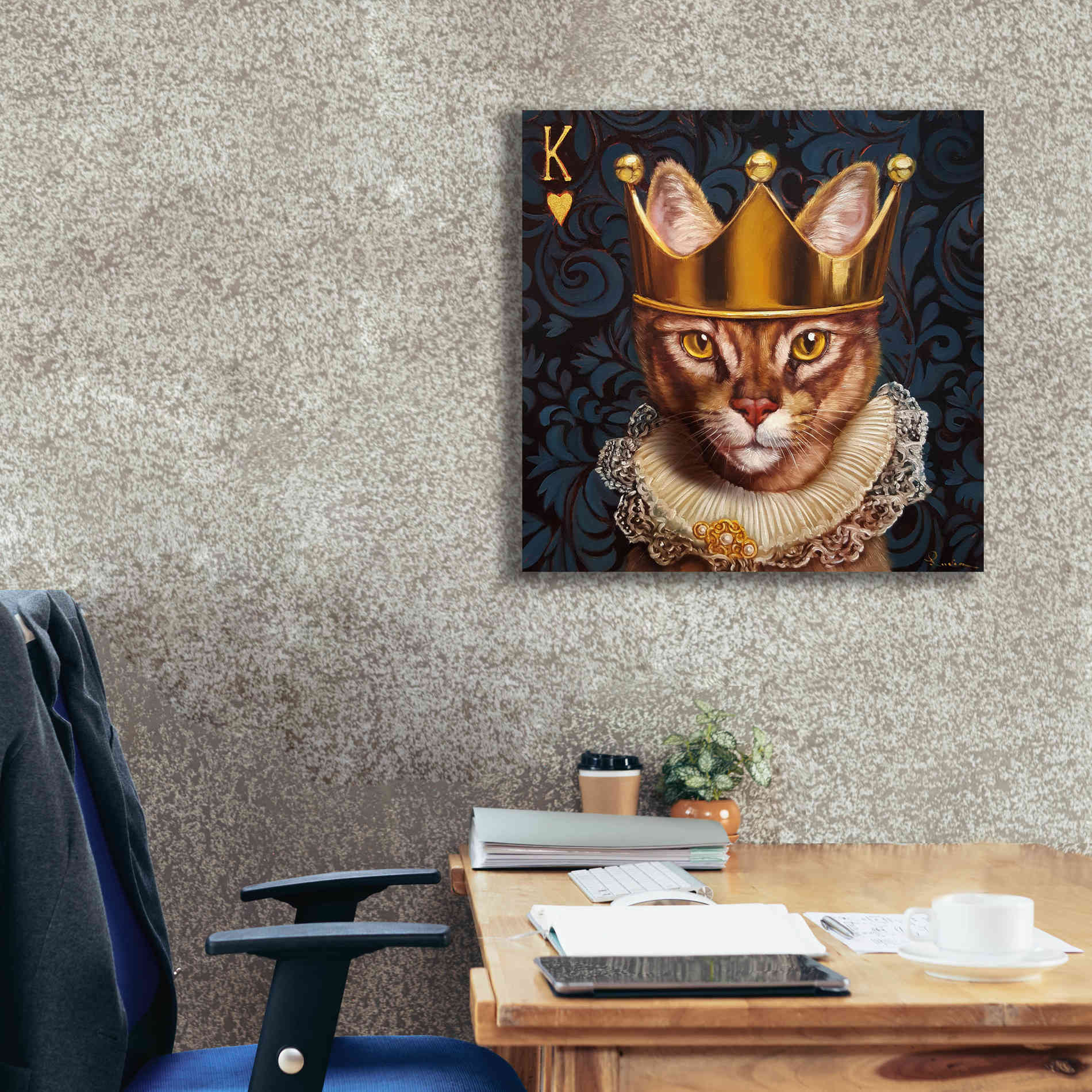 'King of Hearts' by Lucia Heffernan, Canvas Wall Art,26x26